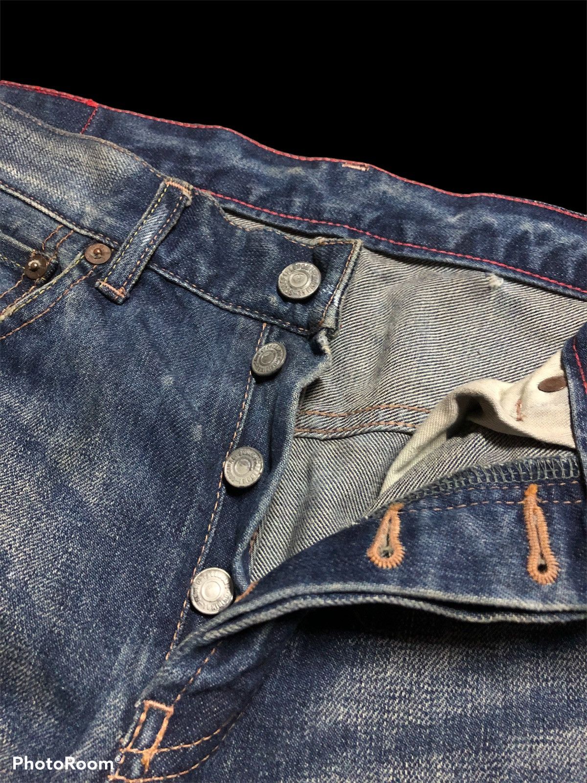 Japanese Brand SOUL OF FREEDOM DISTRESSED WASHED BLUE DENIM Size US 32 / EU 48 - 4 Thumbnail