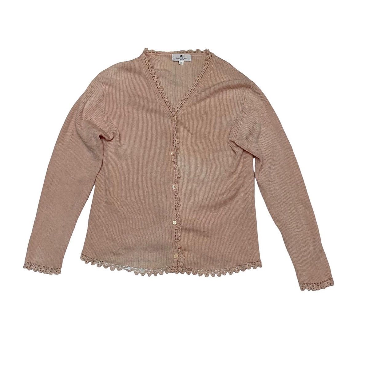 Vintage courreges paris designer longsleeve cardigan top