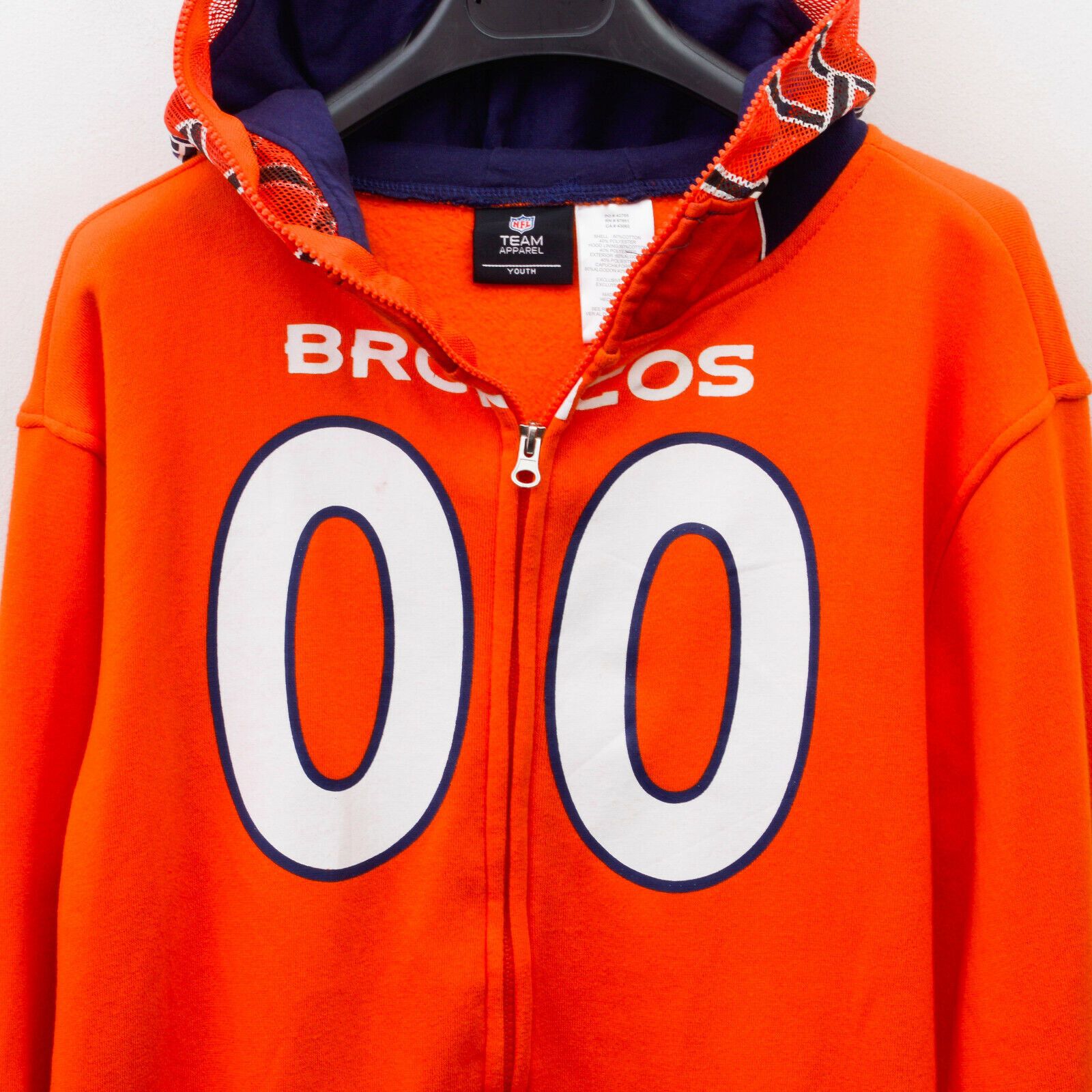 NFL Denver Broncos Youth XL Boys Hoodie Jumper Sweatshirt Jacket Size US XXS / EU 40 - 2 Thumbnail