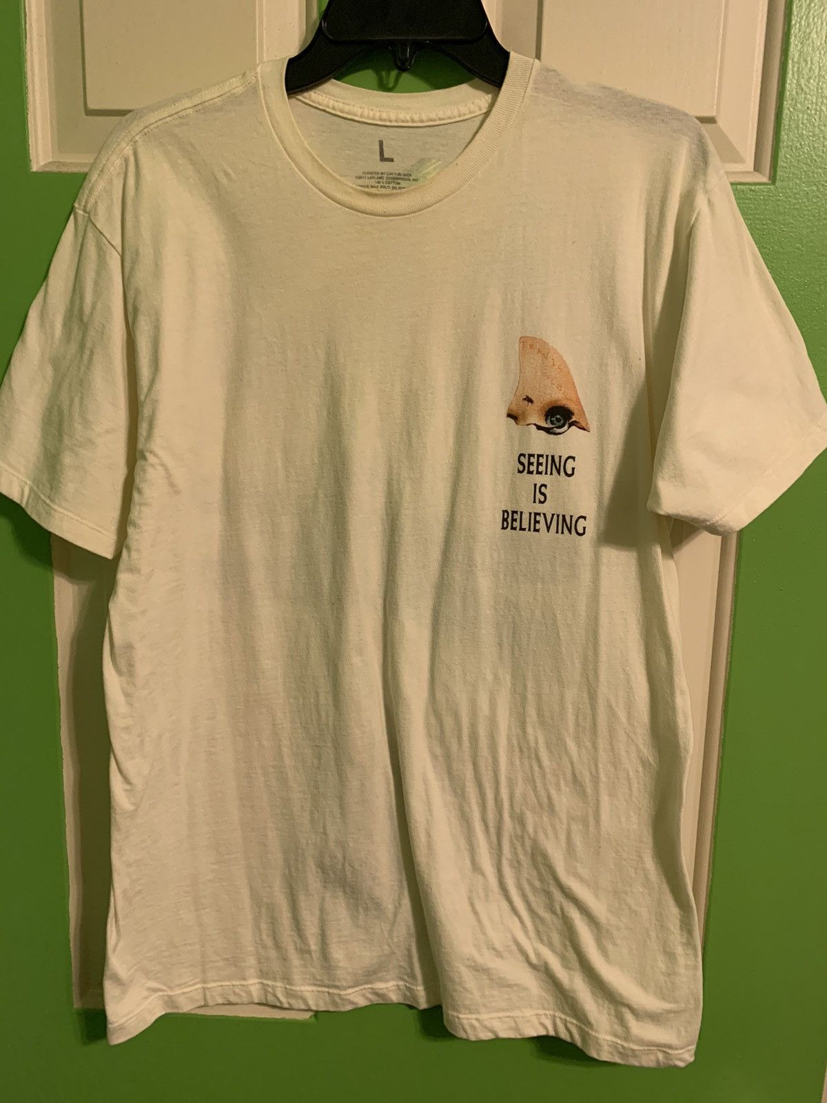 Travis Scott Seeing Is Believing Tee Size US L / EU 52-54 / 3 - 1 Thumbnail