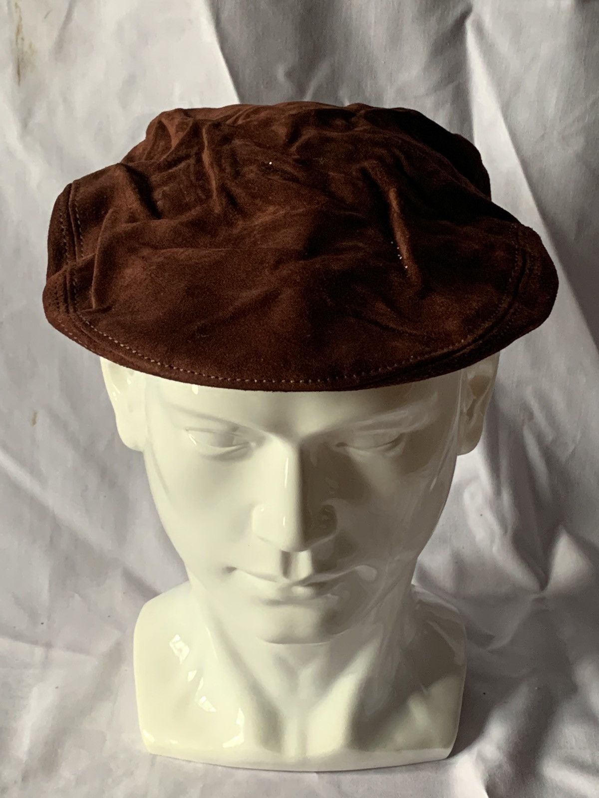 miu miu beret hat leather suede