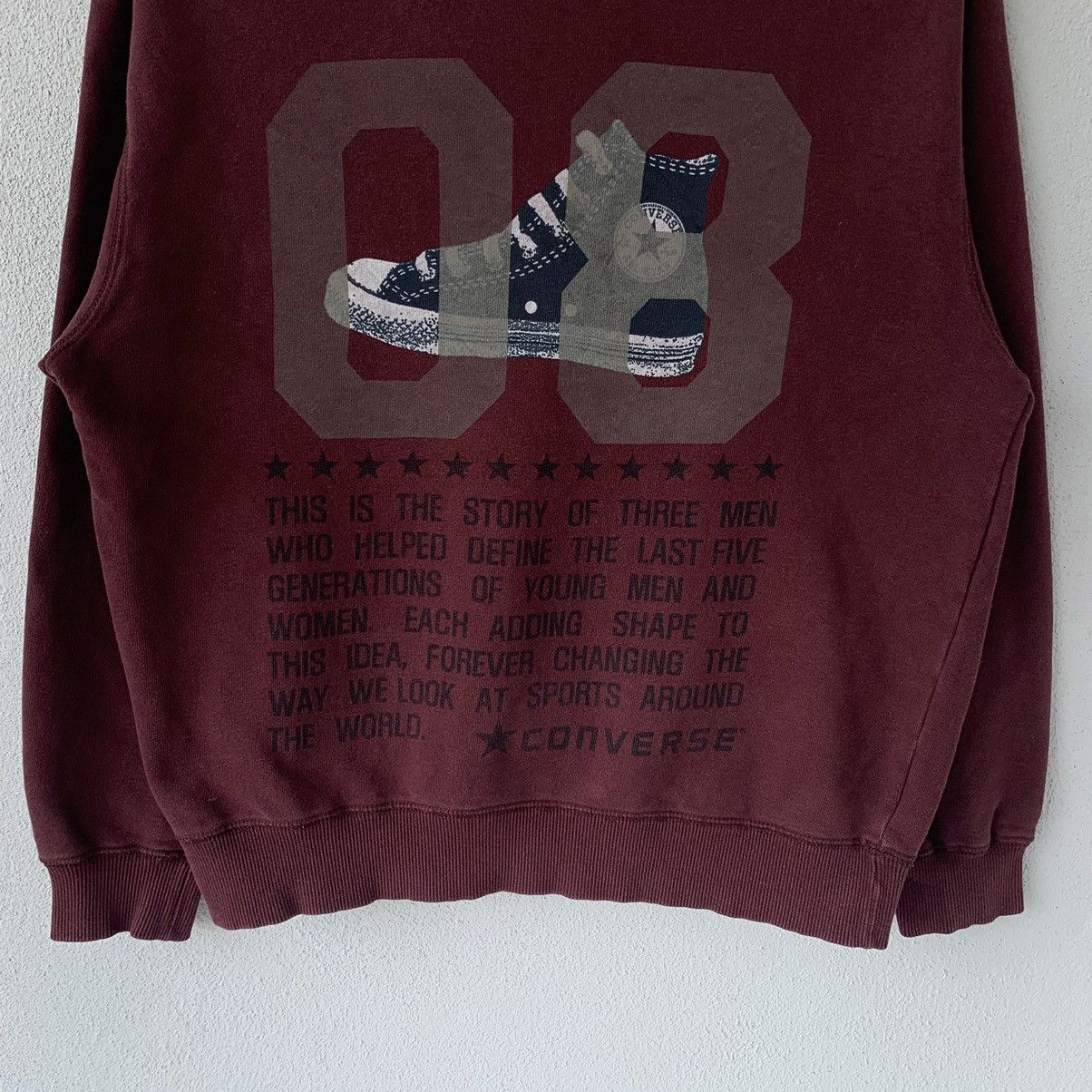Converse CONVERSE sweatshirt spell out big design.. all star shoes Size US M / EU 48-50 / 2 - 3 Thumbnail
