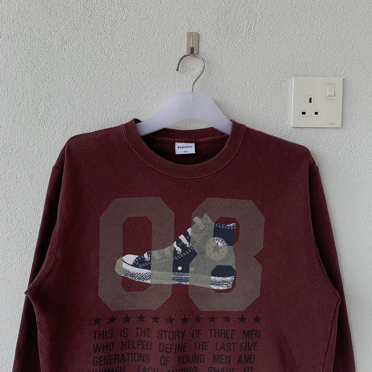 Converse CONVERSE sweatshirt spell out big design.. all star shoes Size US M / EU 48-50 / 2 - 2 Thumbnail