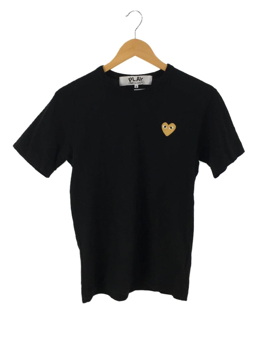 Short Sleeve T-Shirts Black Heart Logo Patch Cotton