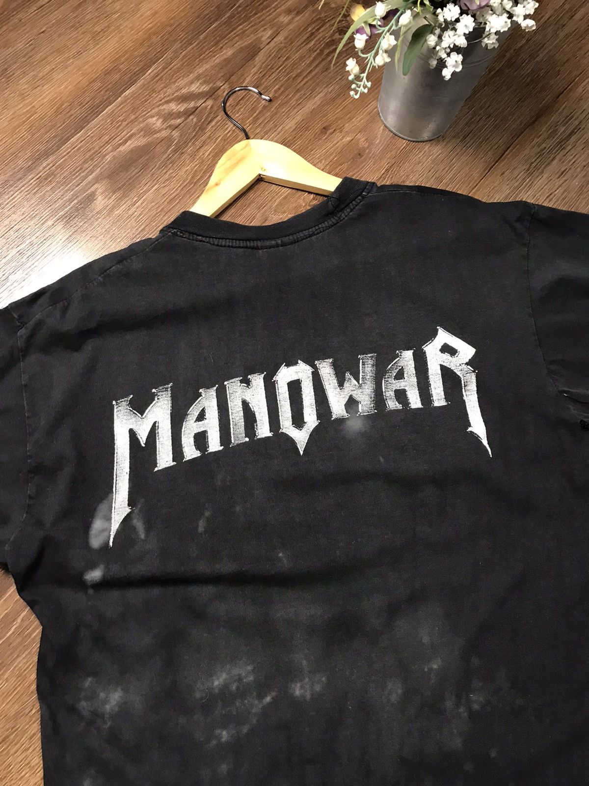 Band Tees × Vintage Vintage Manowar t shirt 1998 The kingdom of steel Size US XL / EU 56 / 4 - 9 Thumbnail