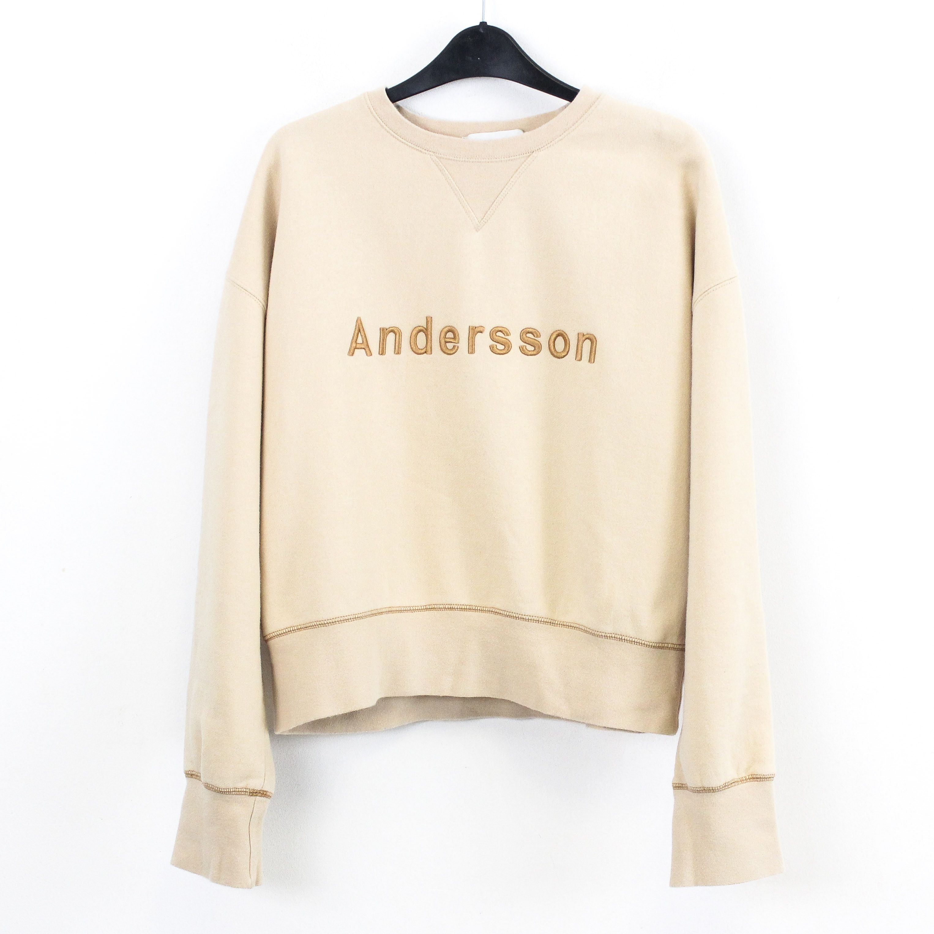 Andersson Bell × Stitch's Jeans M Sweatshirt Crop Pullover Beige Sweater Cotton Jumper Crew Size M / US 6-8 / IT 42-44 - 1 Thumbnail