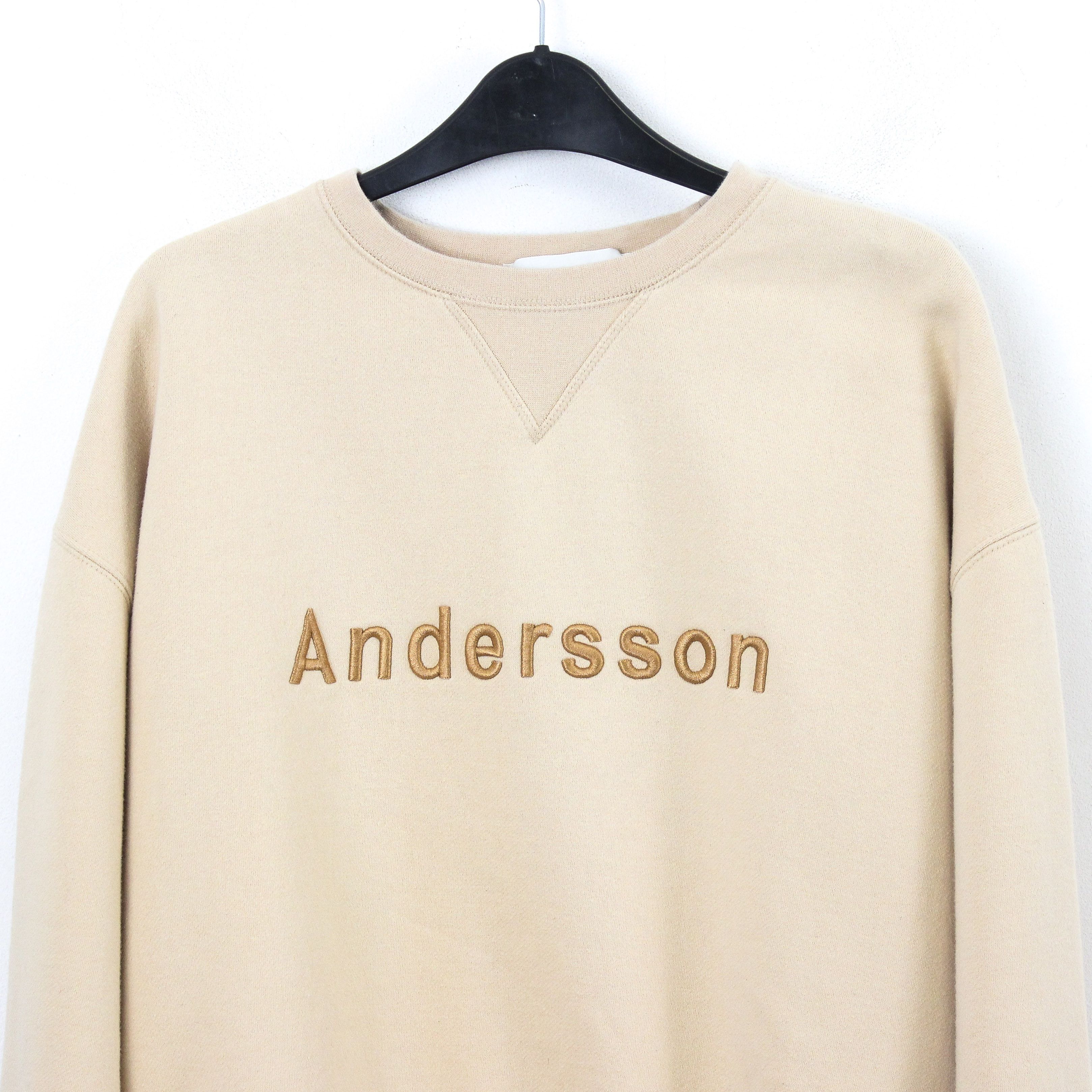 Andersson Bell × Stitch's Jeans M Sweatshirt Crop Pullover Beige Sweater Cotton Jumper Crew Size M / US 6-8 / IT 42-44 - 2 Thumbnail