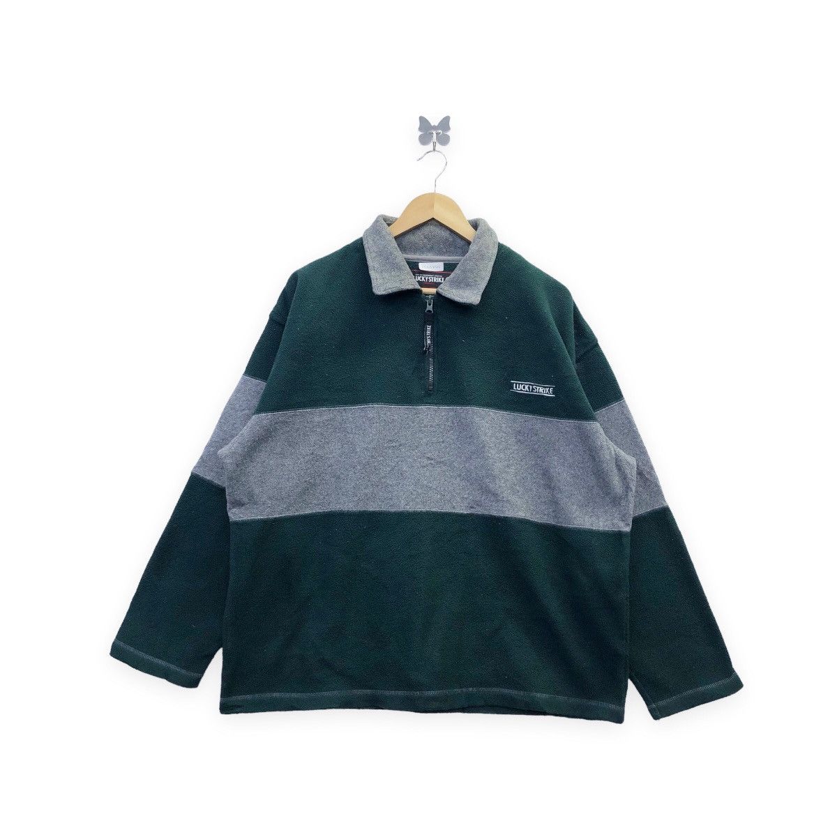 ‘Rare!! Lucky Strike half Zipper Fleece