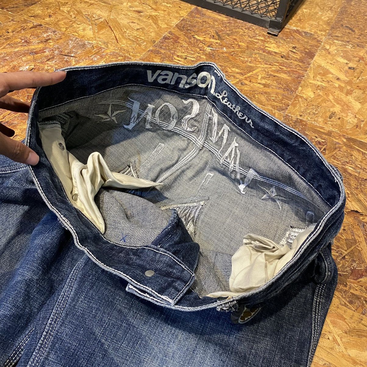 Vanson Leathers RARE‼️Vanson Leathers Wings And Skull Embroidery Denim Jeans Size US 34 / EU 50 - 16 Thumbnail