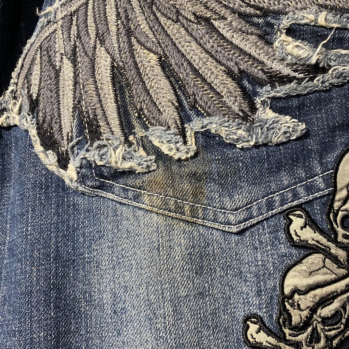 Vanson Leathers RARE‼️Vanson Leathers Wings And Skull Embroidery Denim Jeans Size US 34 / EU 50 - 4 Thumbnail
