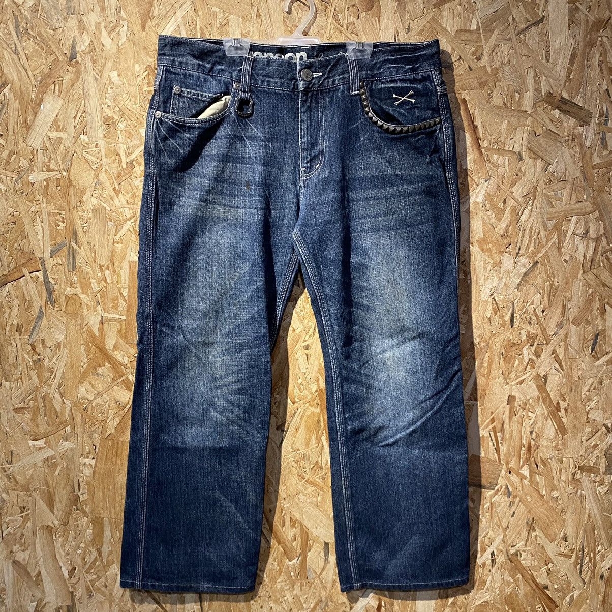 Vanson Leathers RARE‼️Vanson Leathers Wings And Skull Embroidery Denim Jeans Size US 34 / EU 50 - 2 Thumbnail