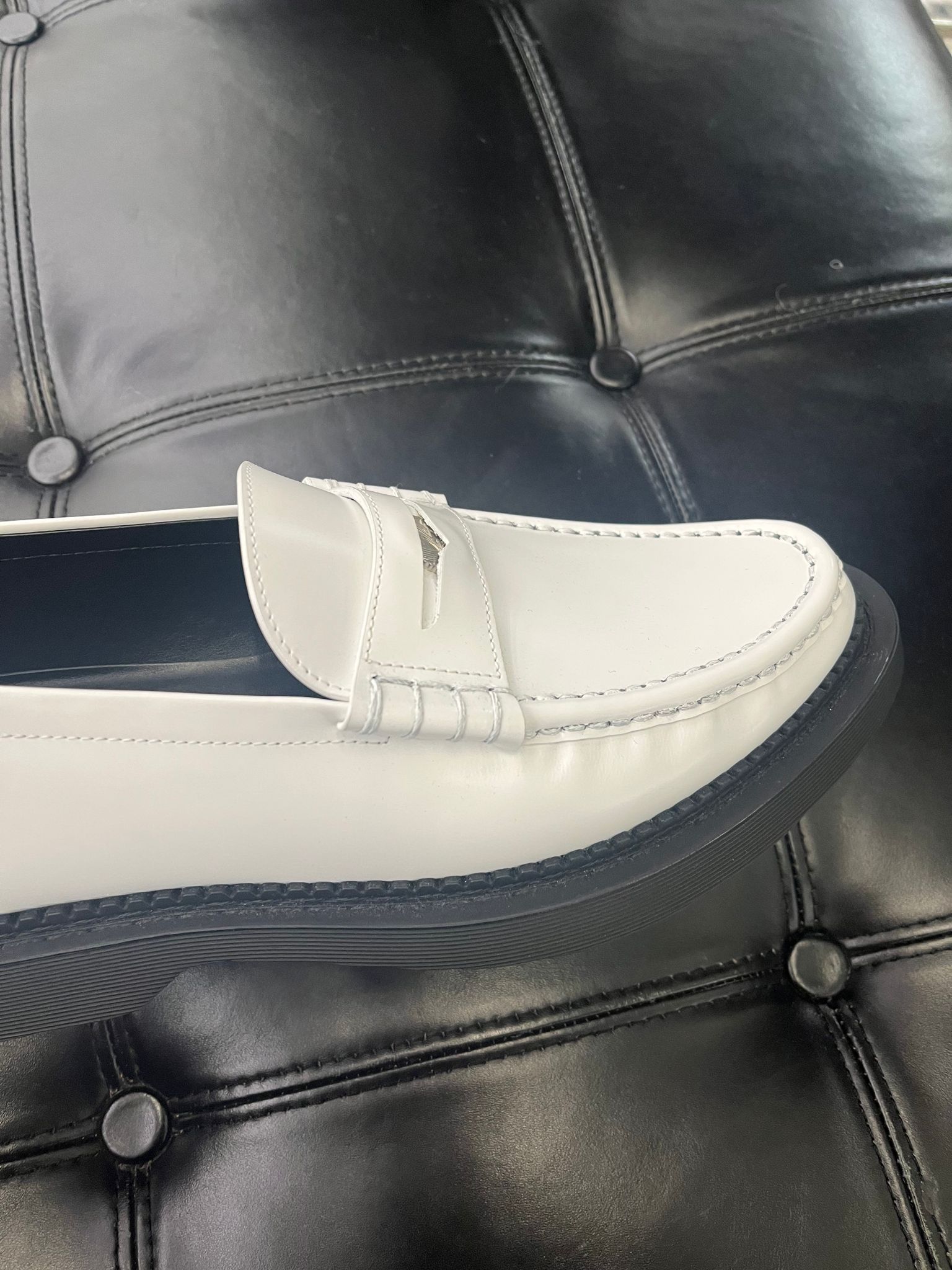 Saint Laurent Paris 24 Derby Loafer Slip On Shoes in White Size US 7 / EU 40 - 3 Thumbnail