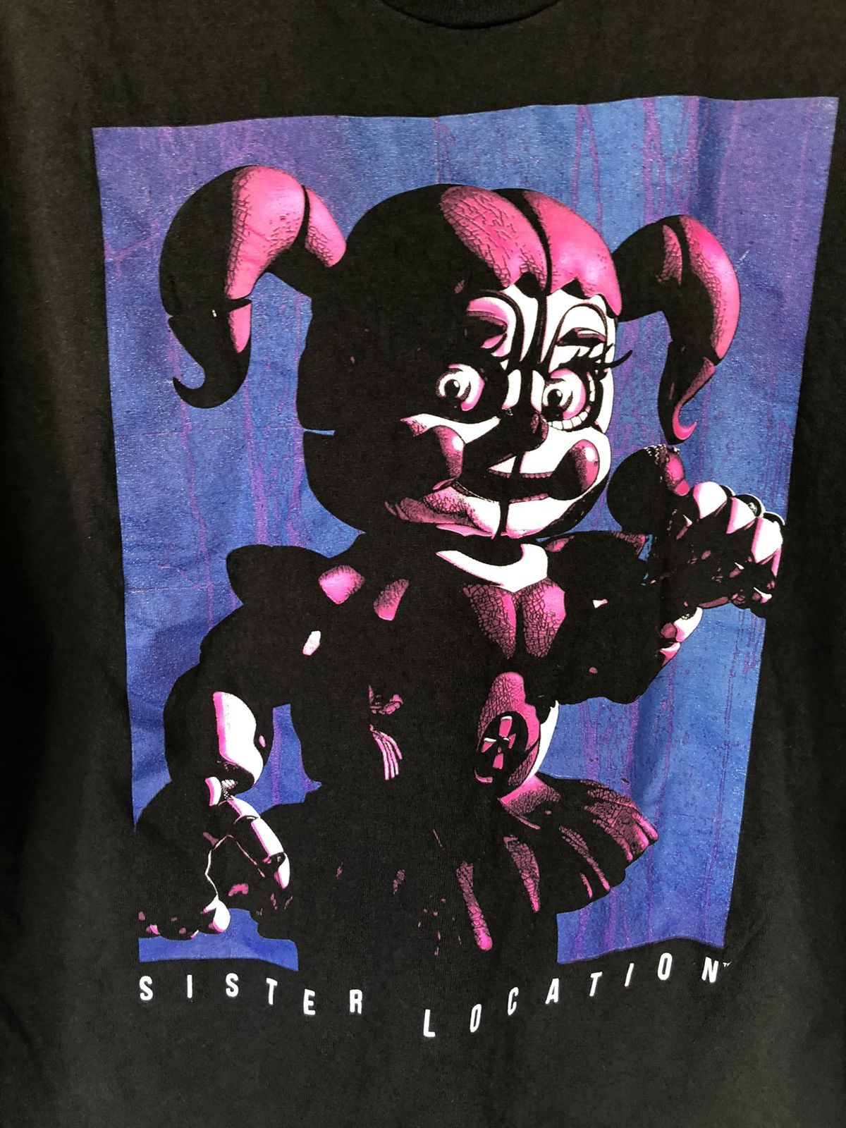 Expert Horror × Vintage Vintage Five nights at Freddy’s Sisters Location Black Shirt Size US L / EU 52-54 / 3 - 5 Thumbnail