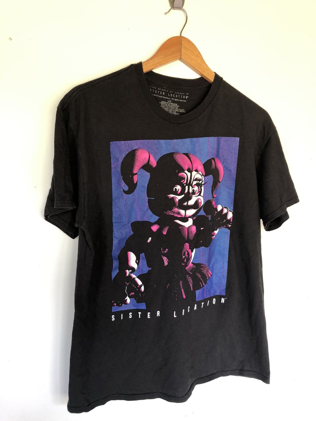Expert Horror × Vintage Vintage Five nights at Freddy’s Sisters Location Black Shirt Size US L / EU 52-54 / 3 - 3 Thumbnail