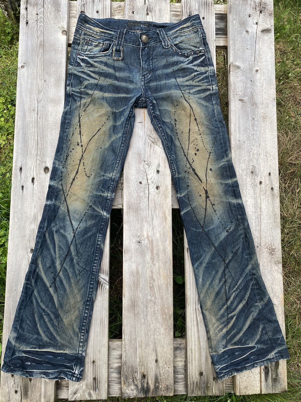 Japanese Brand BEST OFFER ‼️ DISTRESSED XRFN DENIM JEANS BOOTCUT Size US 30 / EU 46 - 1 Thumbnail