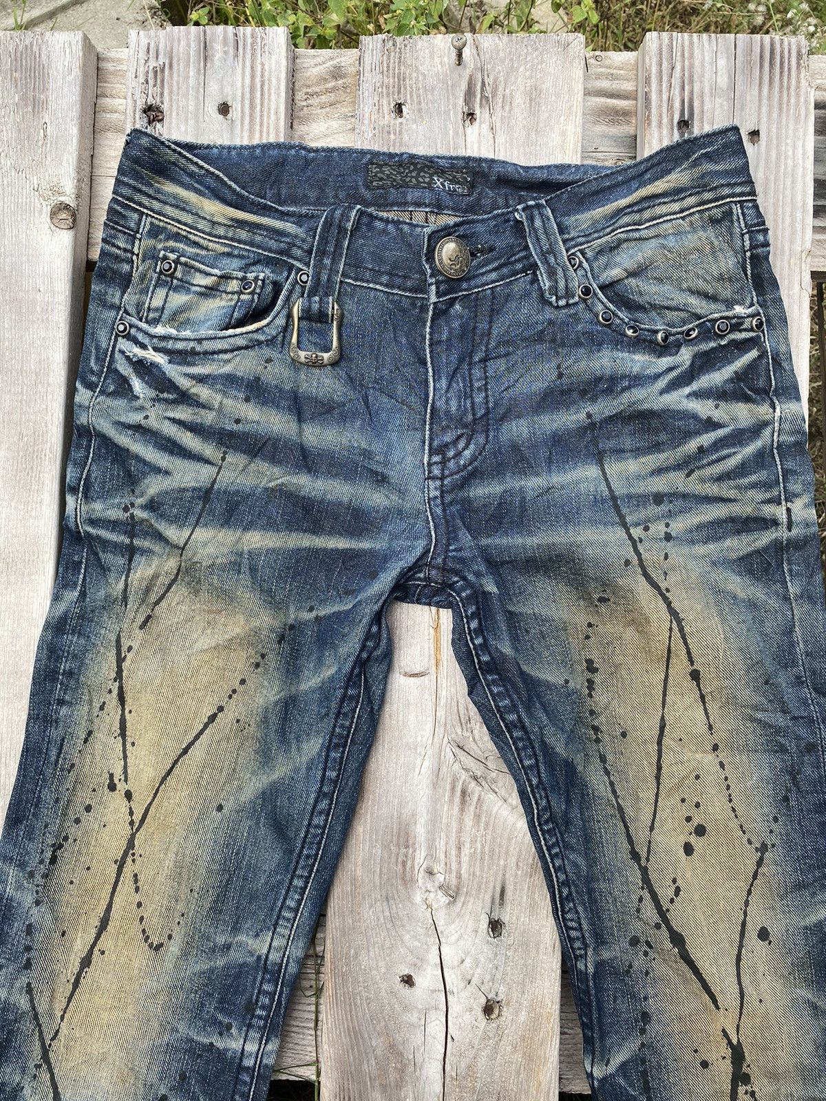 Japanese Brand BEST OFFER ‼️ DISTRESSED XRFN DENIM JEANS BOOTCUT Size US 30 / EU 46 - 4 Thumbnail