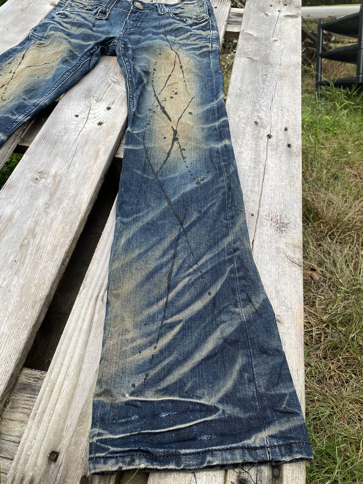 Japanese Brand BEST OFFER ‼️ DISTRESSED XRFN DENIM JEANS BOOTCUT Size US 30 / EU 46 - 3 Thumbnail
