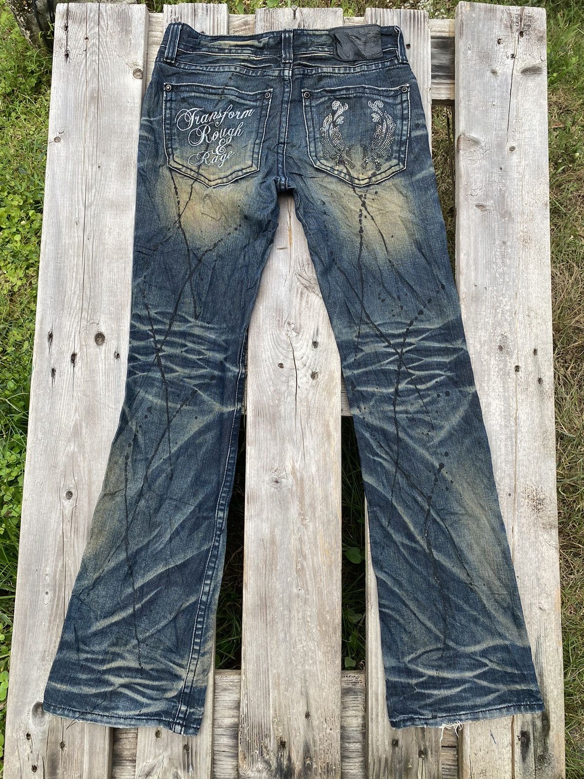 Japanese Brand BEST OFFER ‼️ DISTRESSED XRFN DENIM JEANS BOOTCUT Size US 30 / EU 46 - 5 Thumbnail