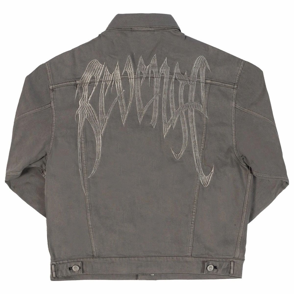 Revenge REVENGE Embroidered Arch Logo Grey Denim Jacket Size US L / EU 52-54 / 3 - 1 Thumbnail