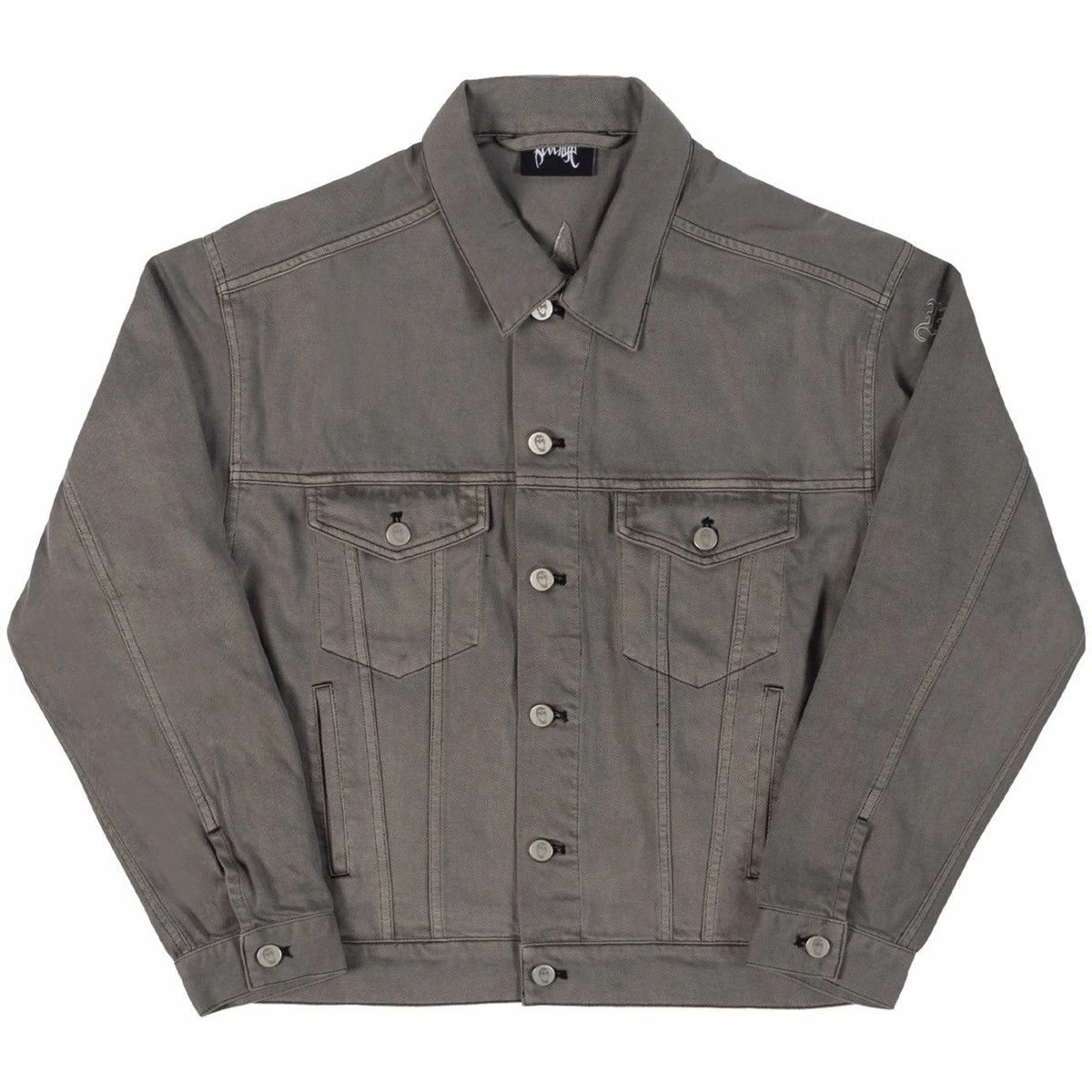 Revenge REVENGE Embroidered Arch Logo Grey Denim Jacket Size US L / EU 52-54 / 3 - 2 Thumbnail