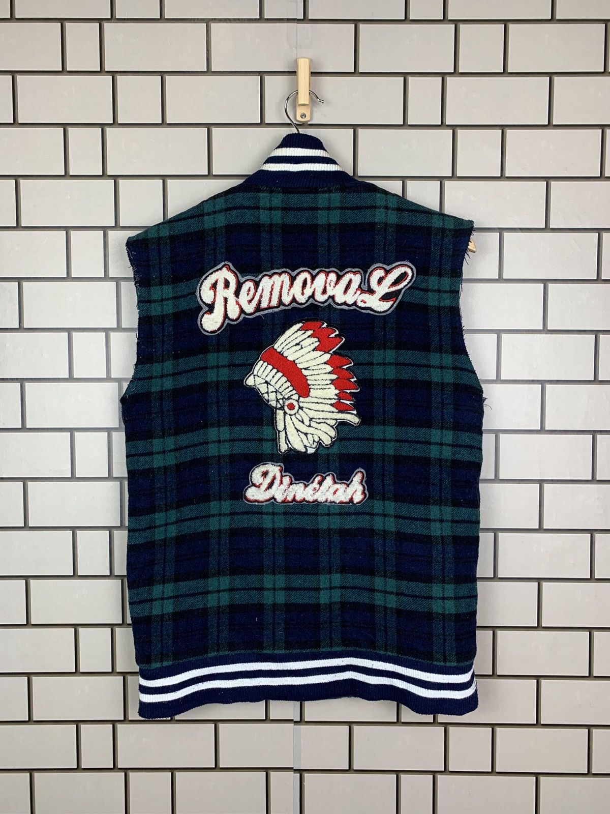 Vintage Vintage Varsity Vest Up.Start.Jp Red Indian Style Size US M / EU 48-50 / 2 - 1 Thumbnail