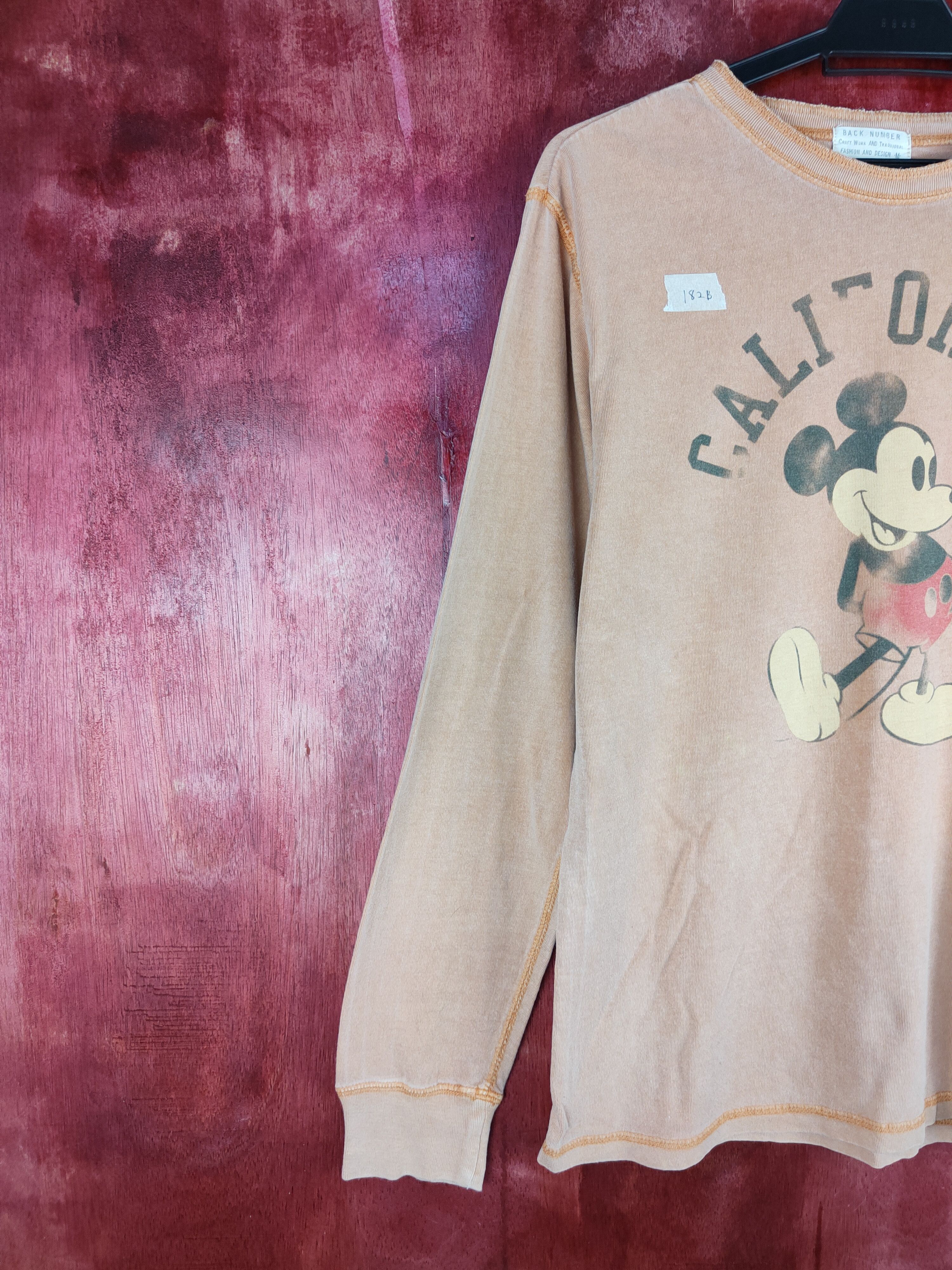 Disney Back Number Disney Orange Faded Long Sleeve T-shirt #182B Size M / US 6-8 / IT 42-44 - 4 Thumbnail