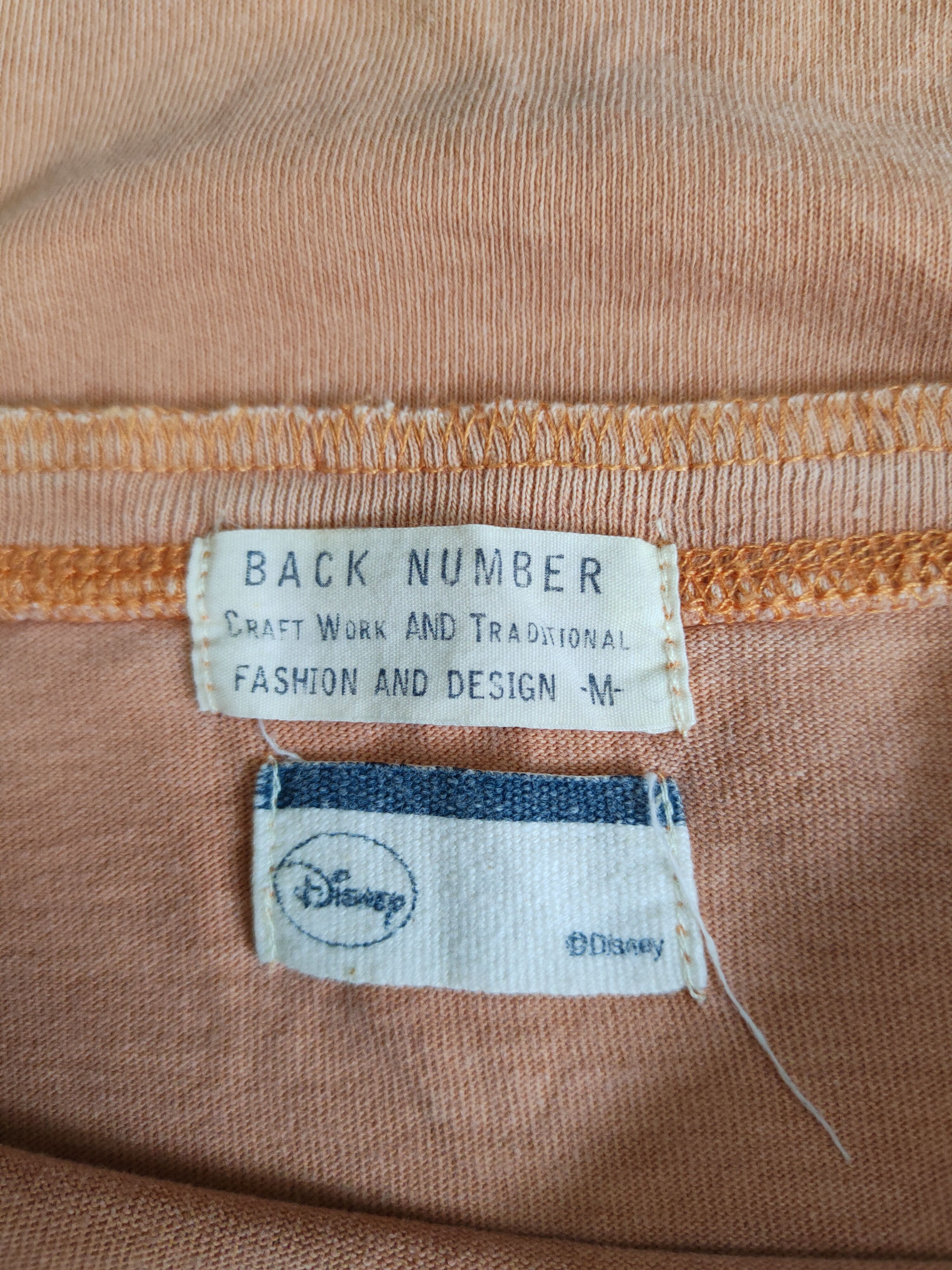 Disney Back Number Disney Orange Faded Long Sleeve T-shirt #182B Size M / US 6-8 / IT 42-44 - 12 Thumbnail