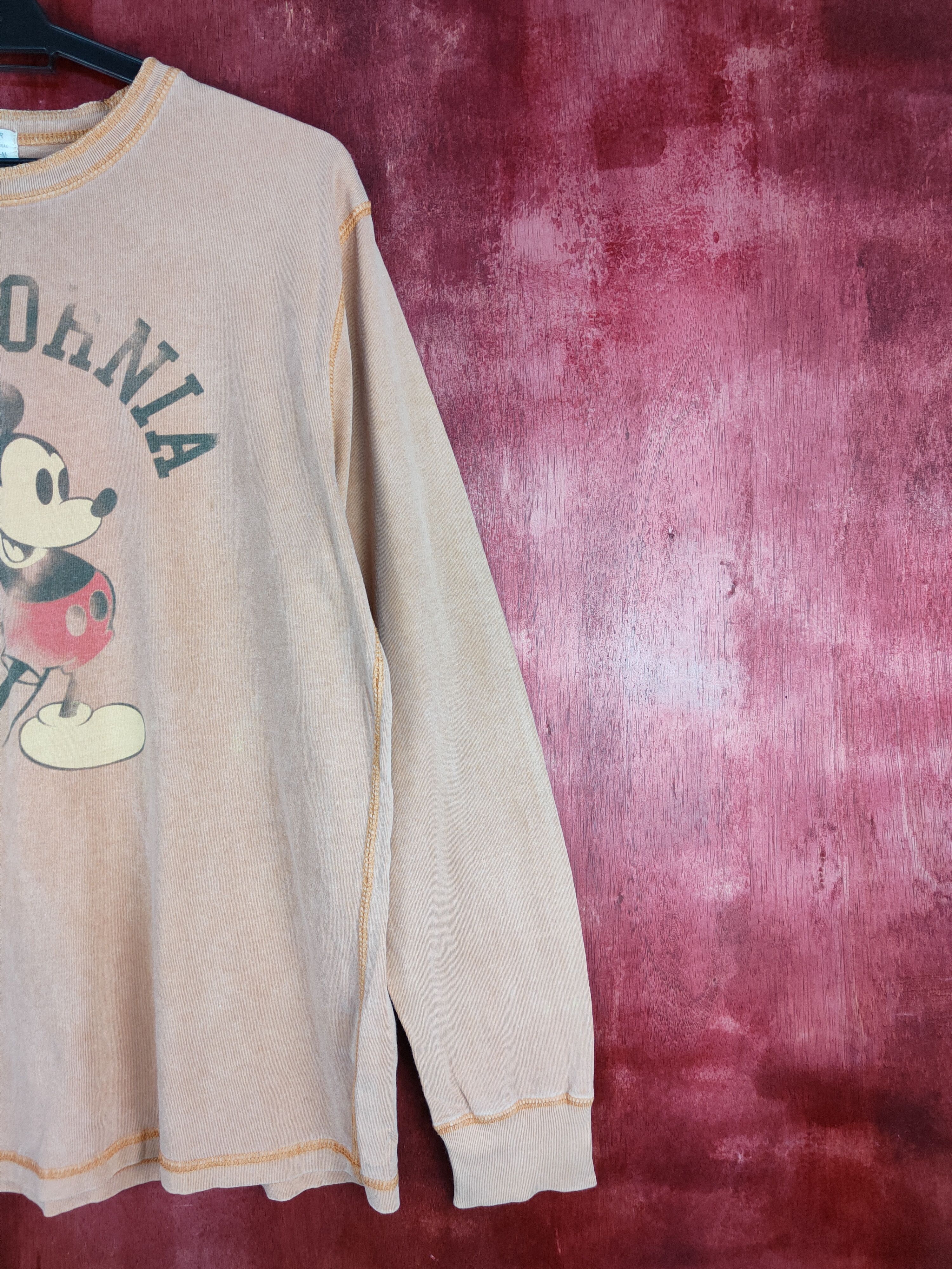 Disney Back Number Disney Orange Faded Long Sleeve T-shirt #182B Size M / US 6-8 / IT 42-44 - 6 Thumbnail
