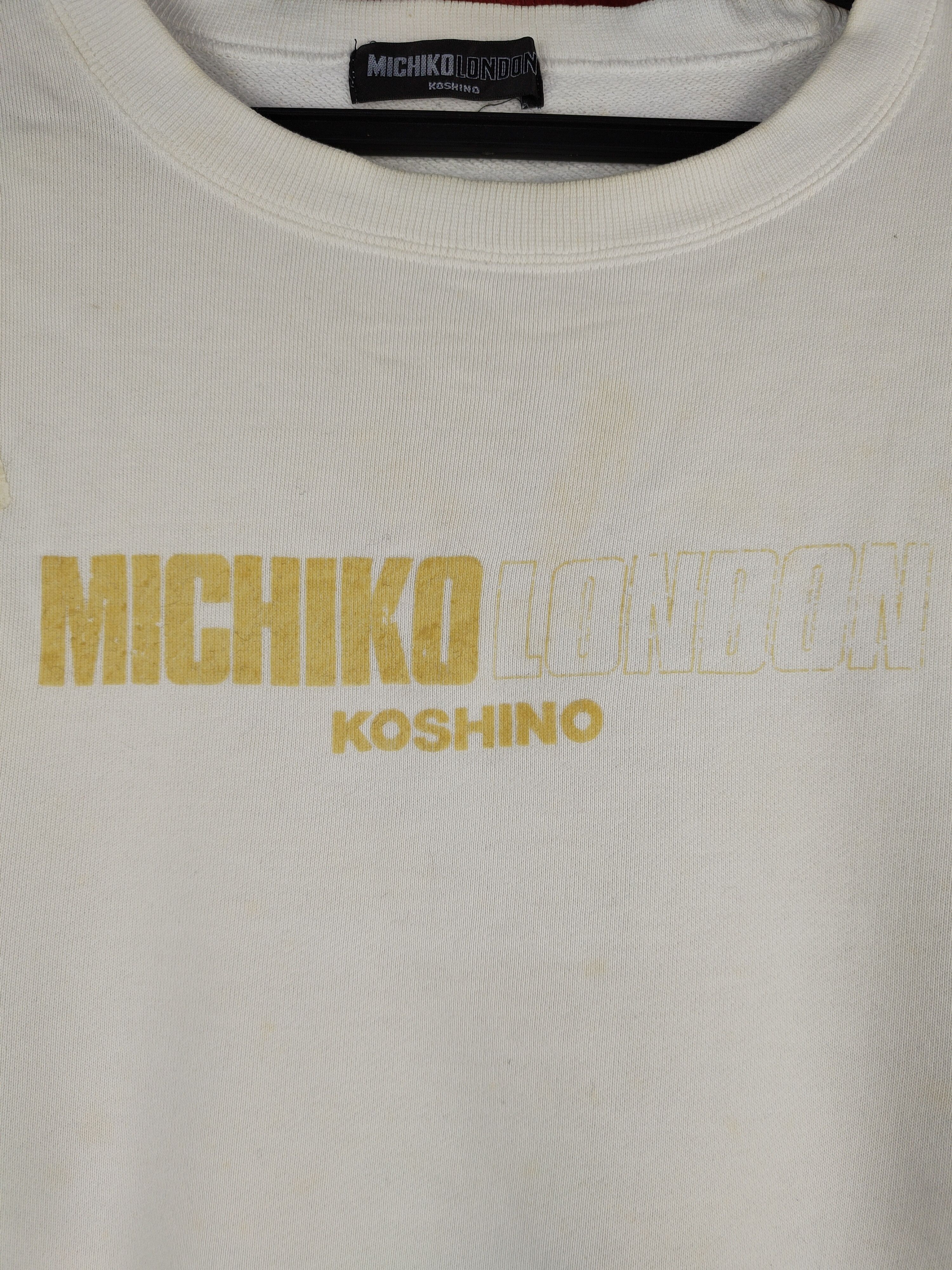 Japanese Brand × Michiko Koshino London Michiko Koshino London White Sweatshirt #184B Size US M / EU 48-50 / 2 - 3 Thumbnail