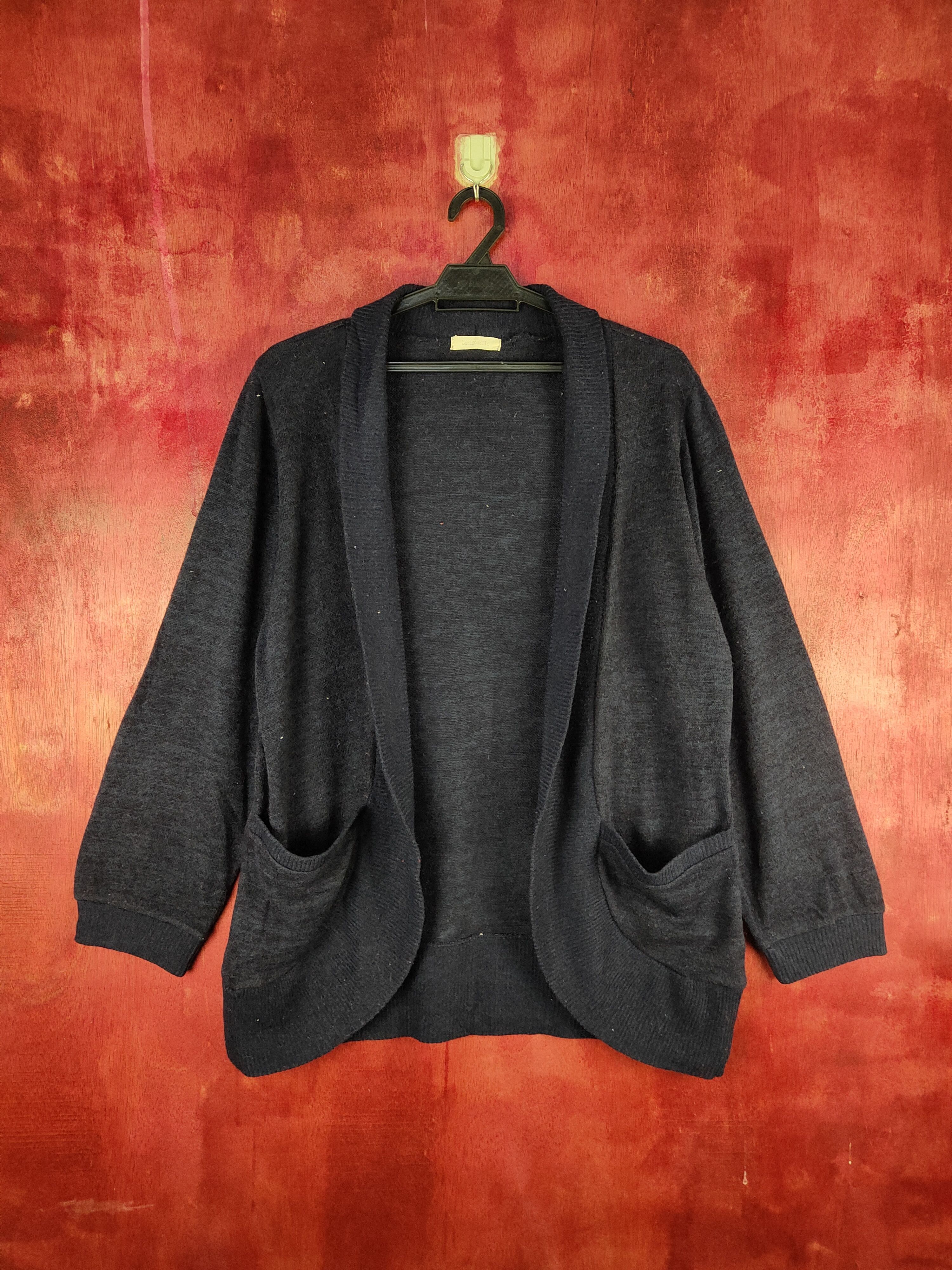 Homespun Knitwear Lacifonelli Dark Blue Knitwear Cardigan #190B Size L / US 10 / IT 46 - 1 Thumbnail