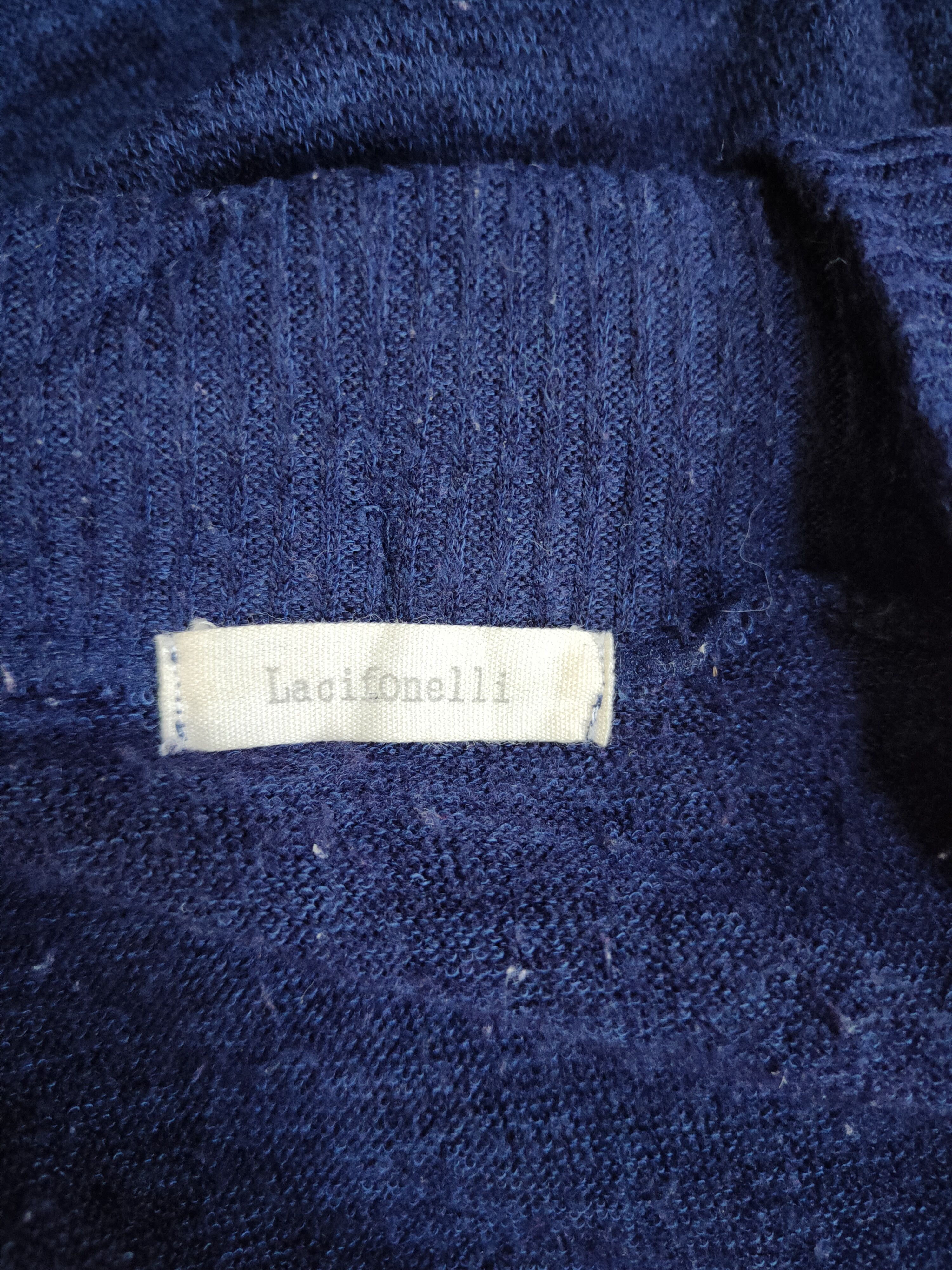 Homespun Knitwear Lacifonelli Dark Blue Knitwear Cardigan #190B Size L / US 10 / IT 46 - 11 Thumbnail