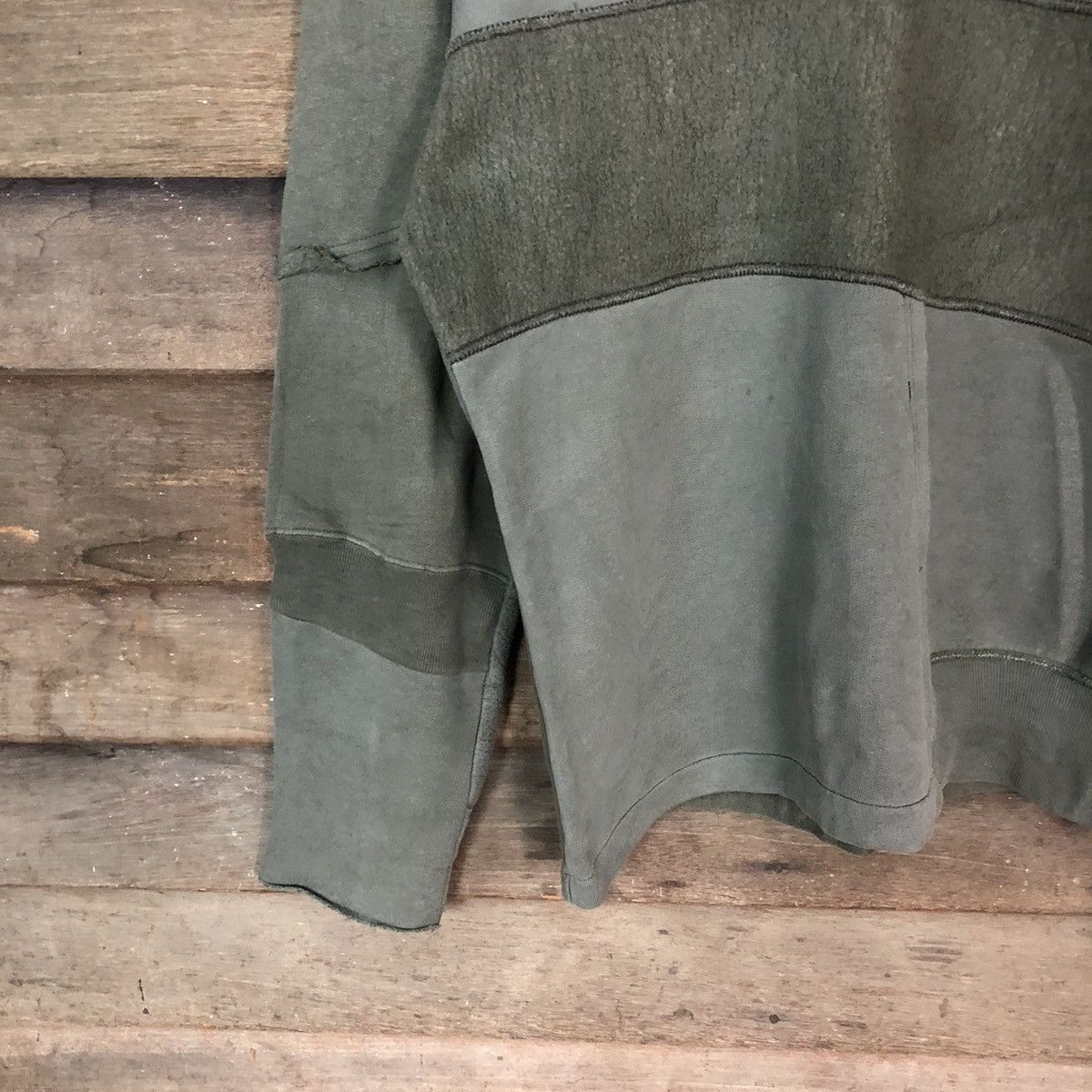 Japanese Brand Cyrhyme japan Green patchwork Sweathshirt #084B Size US M / EU 48-50 / 2 - 4 Thumbnail