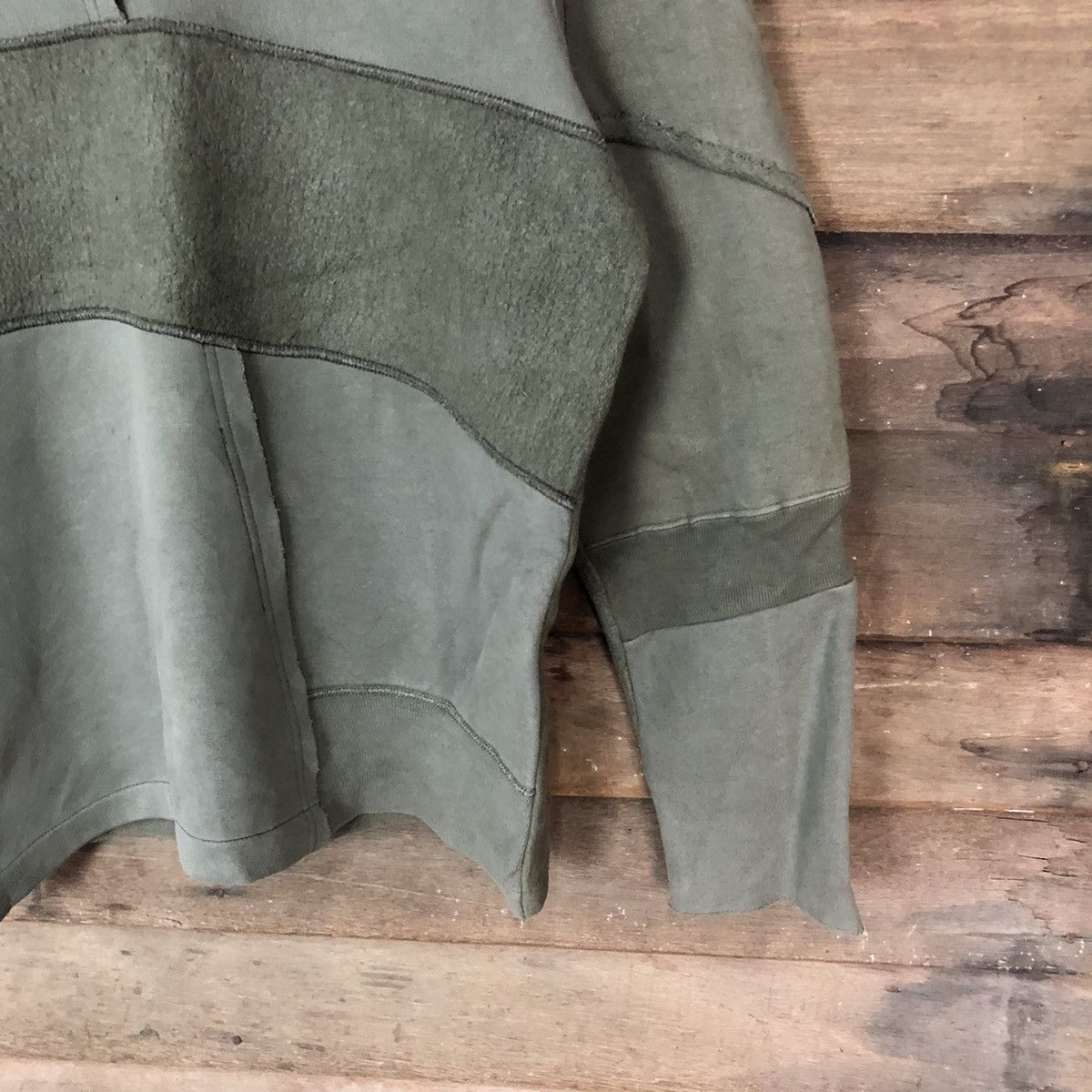 Japanese Brand Cyrhyme japan Green patchwork Sweathshirt #084B Size US M / EU 48-50 / 2 - 5 Thumbnail