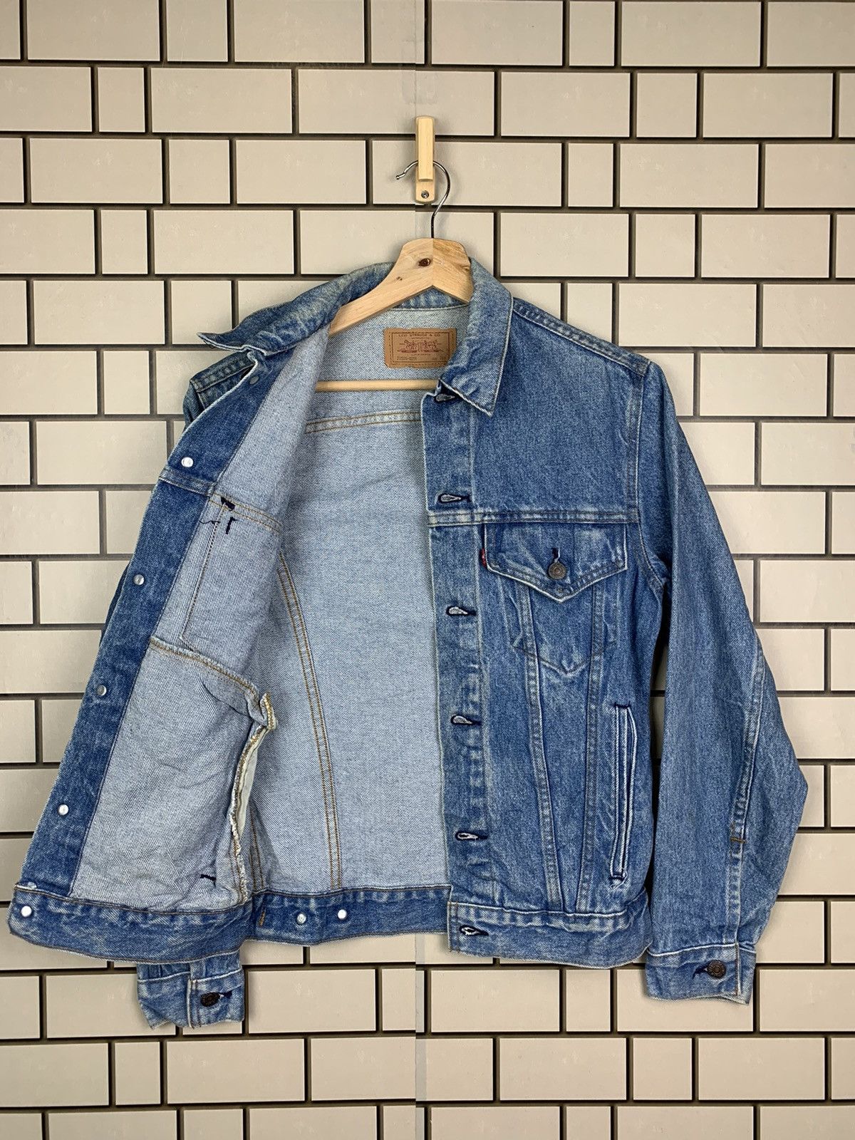 Levi's Vintage 80s Levis Trucker Denim Jacket Size US S / EU 44-46 / 1 - 21 Thumbnail