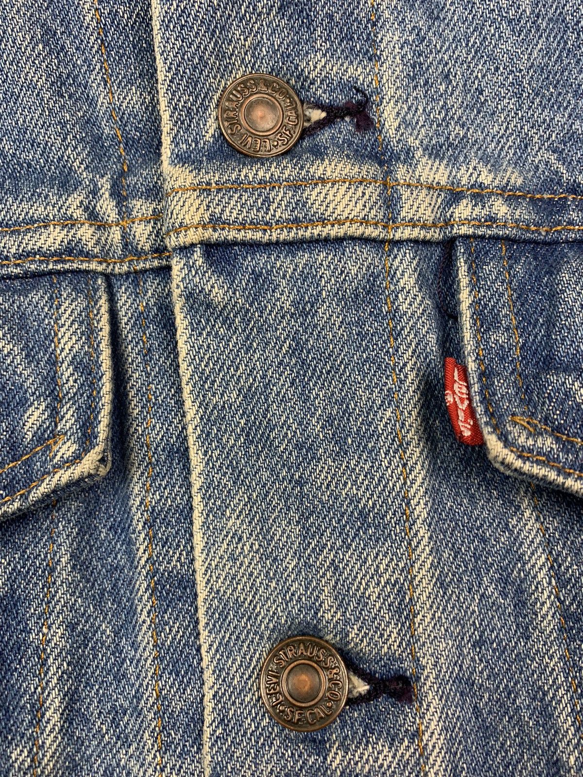 Levi's Vintage 80s Levis Trucker Denim Jacket Size US S / EU 44-46 / 1 - 10 Thumbnail