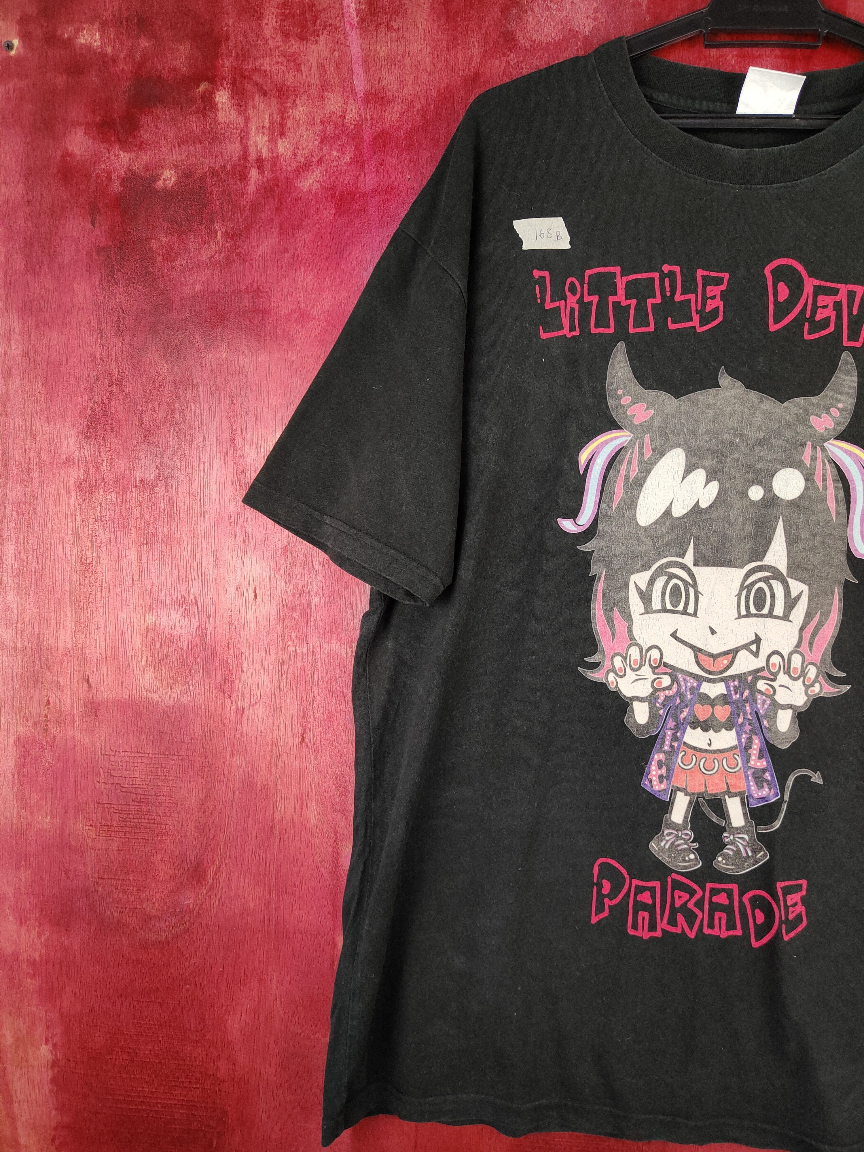 Japanese Brand Little Devil Parade Black Faded baggie T-shirt #168B Size XL / US 12-14 / IT 48-50 - 4 Thumbnail