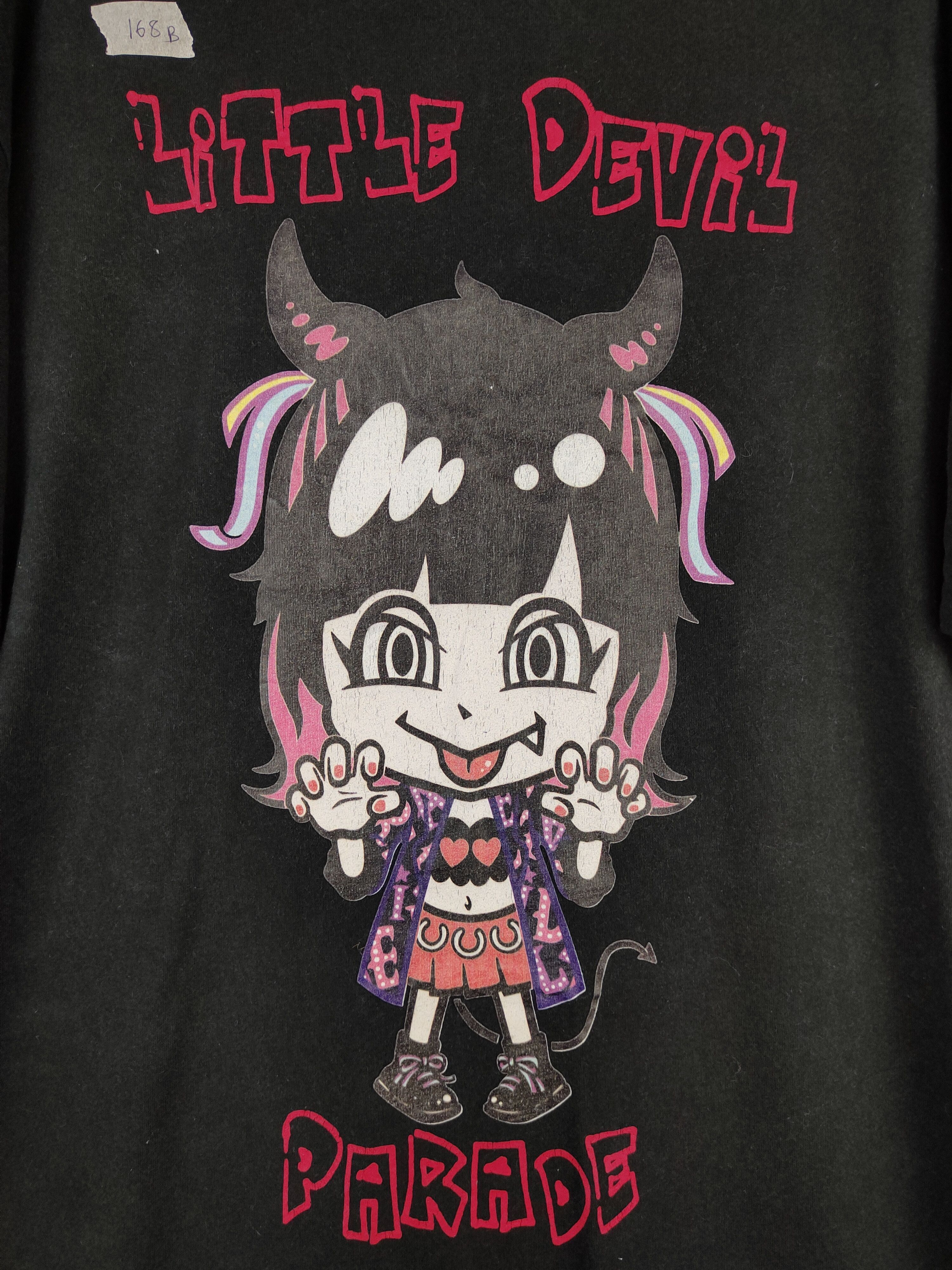 Japanese Brand Little Devil Parade Black Faded baggie T-shirt #168B Size XL / US 12-14 / IT 48-50 - 3 Thumbnail