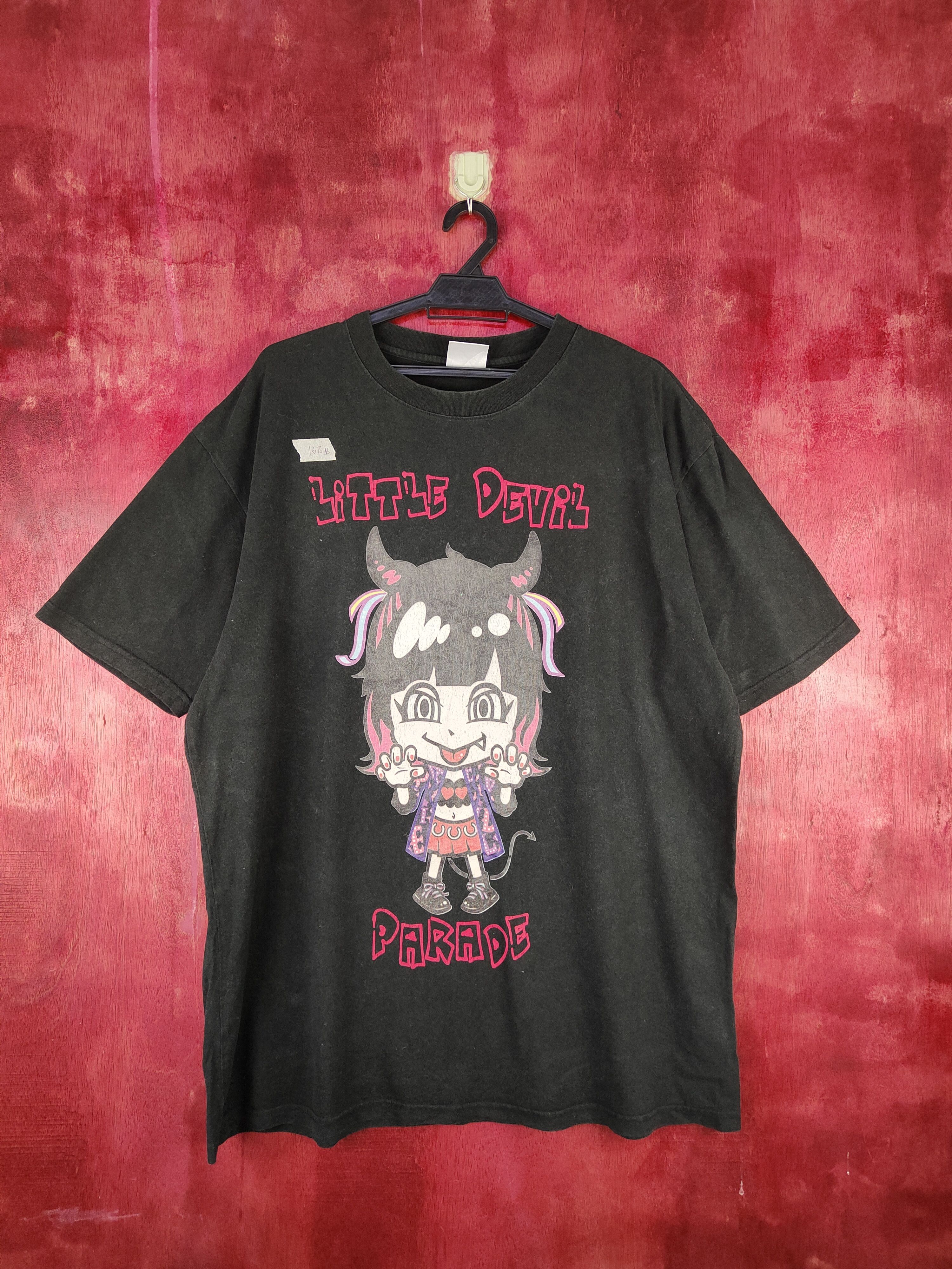 Japanese Brand Little Devil Parade Black Faded baggie T-shirt #168B Size XL / US 12-14 / IT 48-50 - 1 Thumbnail