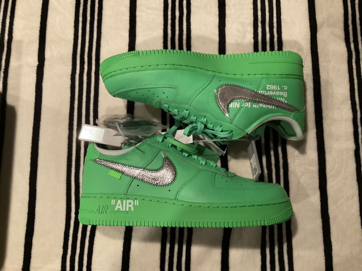 Lime green off white af1 best sale