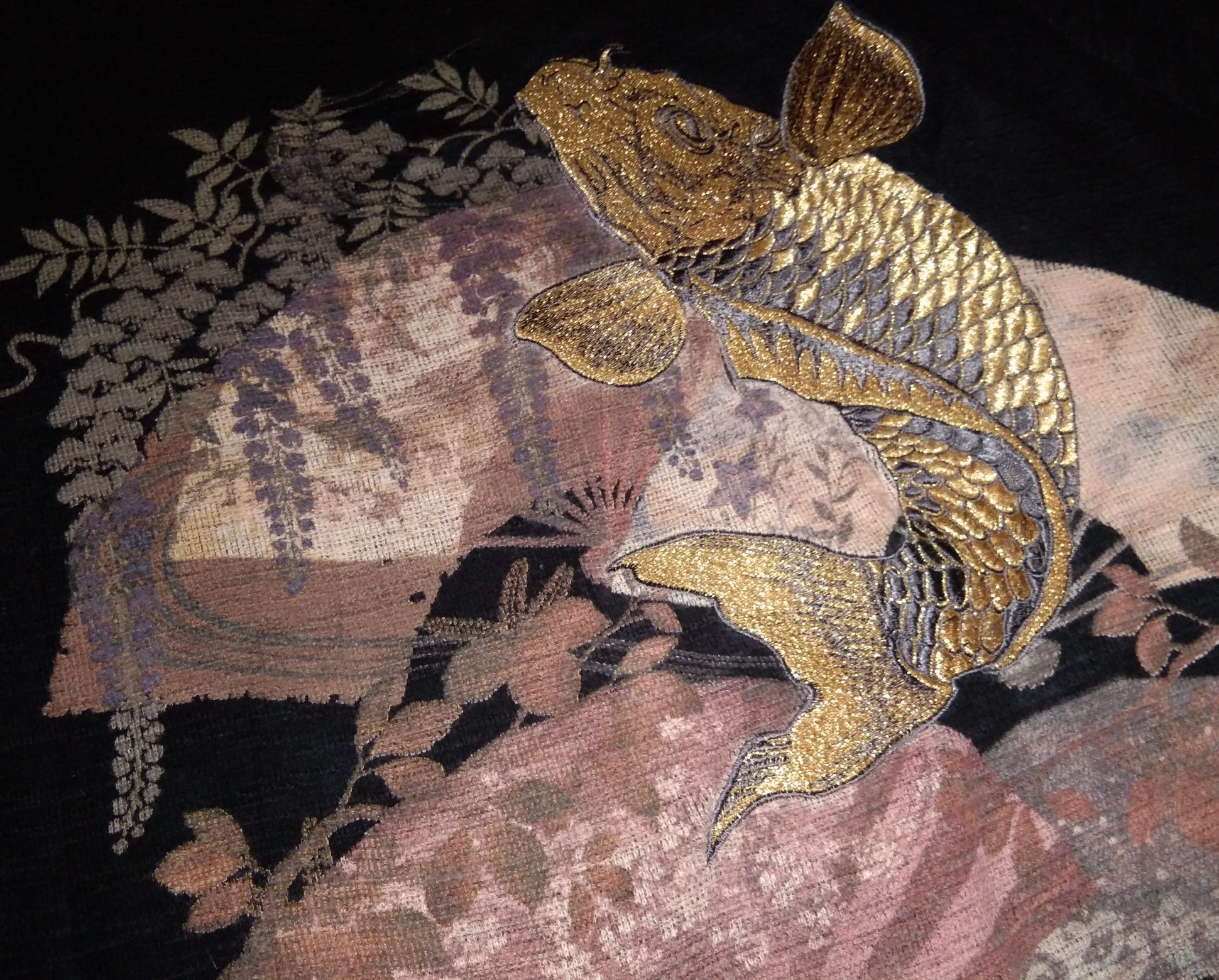 Japanese Brand Sukajan Koi Embroidered tshirt Japanese Art Tradition Size US L / EU 52-54 / 3 - 1 Thumbnail