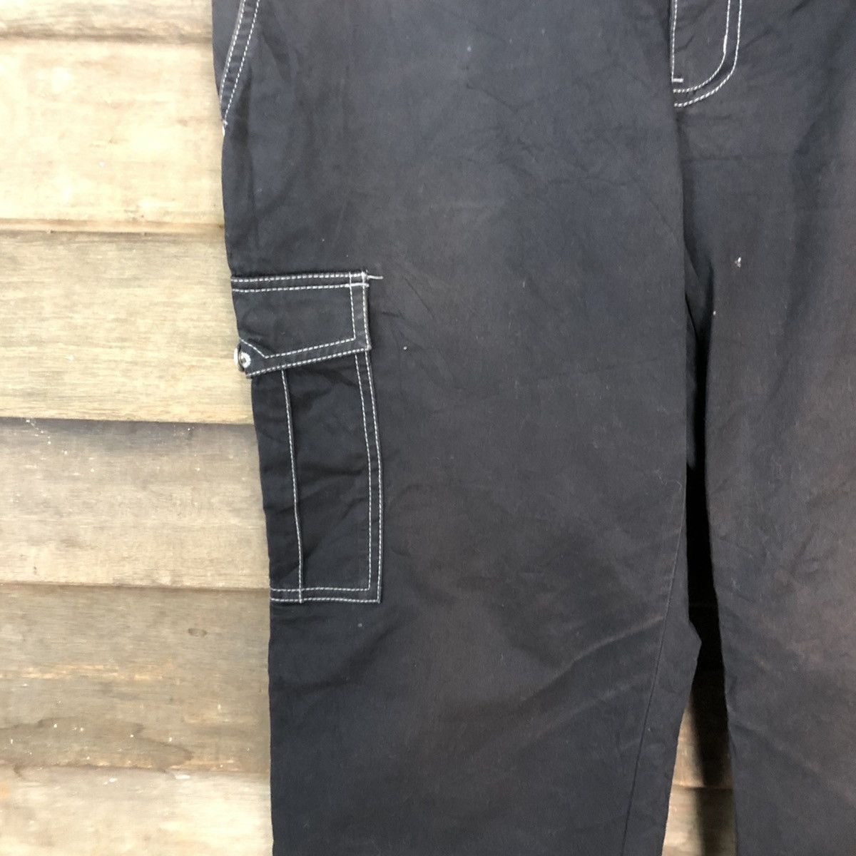 Japanese Brand Ignio Black utility multipocket tactical Cargo Pants #6901 Size US 32 / EU 48 - 6 Thumbnail