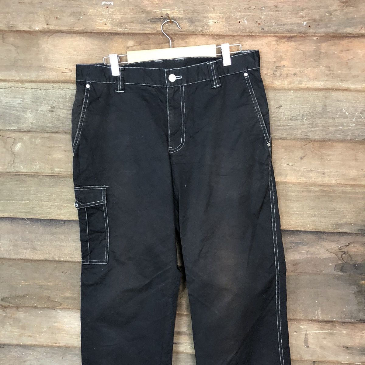 Japanese Brand Ignio Black utility multipocket tactical Cargo Pants #6901 Size US 32 / EU 48 - 2 Thumbnail