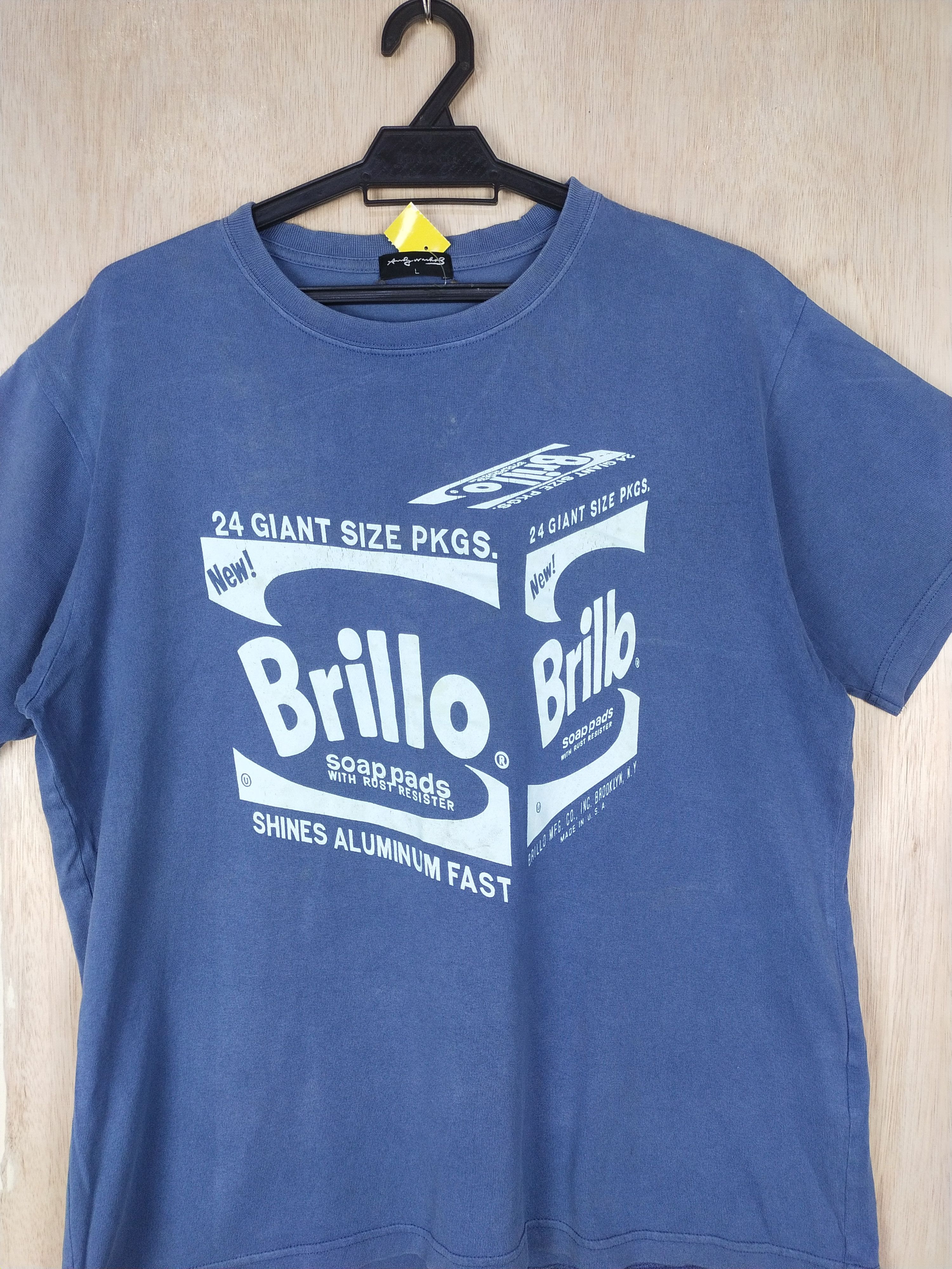 Andy Warhol DL Uniqlo X Andy Warhol Brillo blue Tshirt #2758 Size US L / EU 52-54 / 3 - 2 Thumbnail