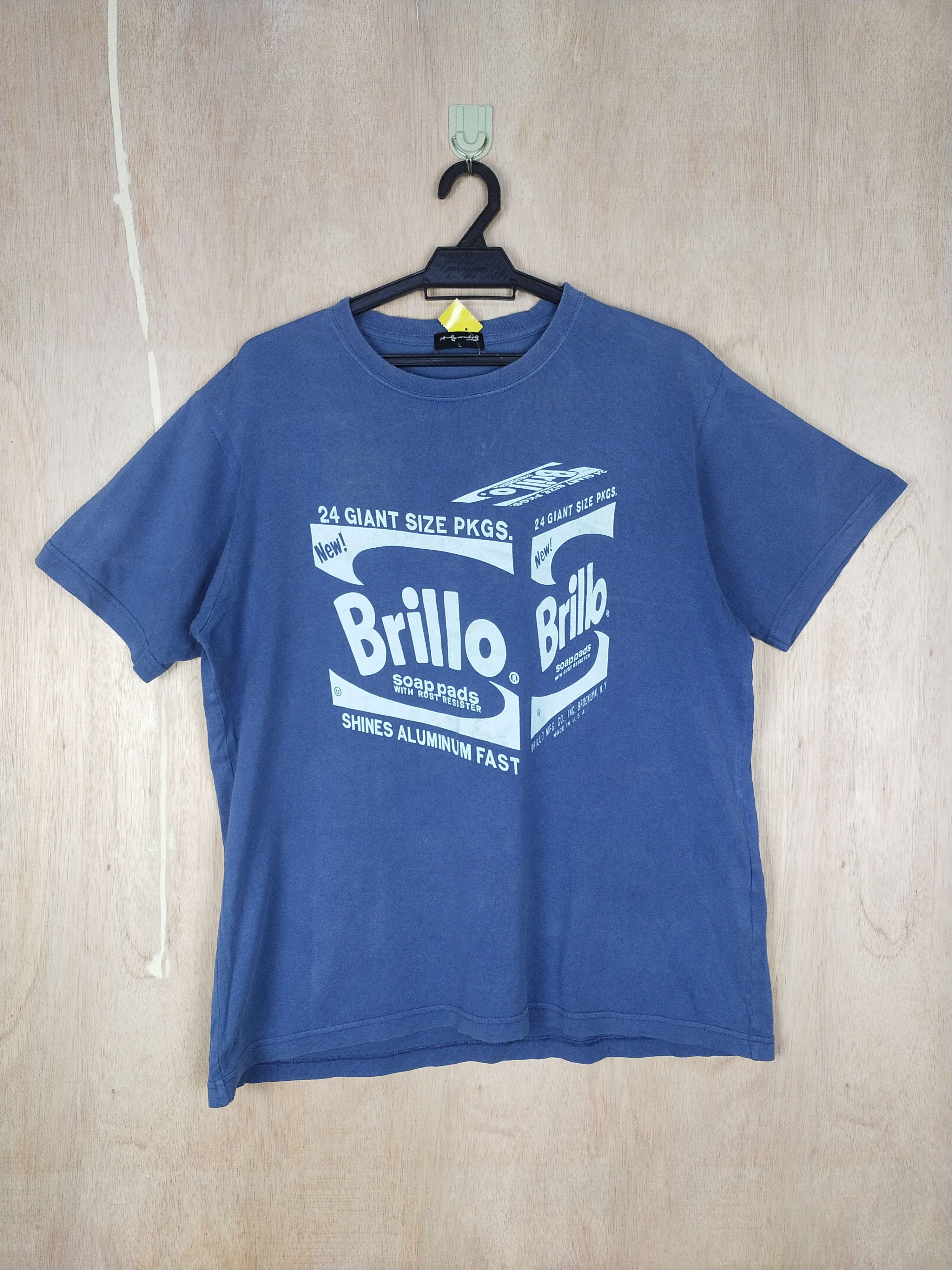 Andy Warhol DL Uniqlo X Andy Warhol Brillo blue Tshirt #2758 Size US L / EU 52-54 / 3 - 1 Thumbnail