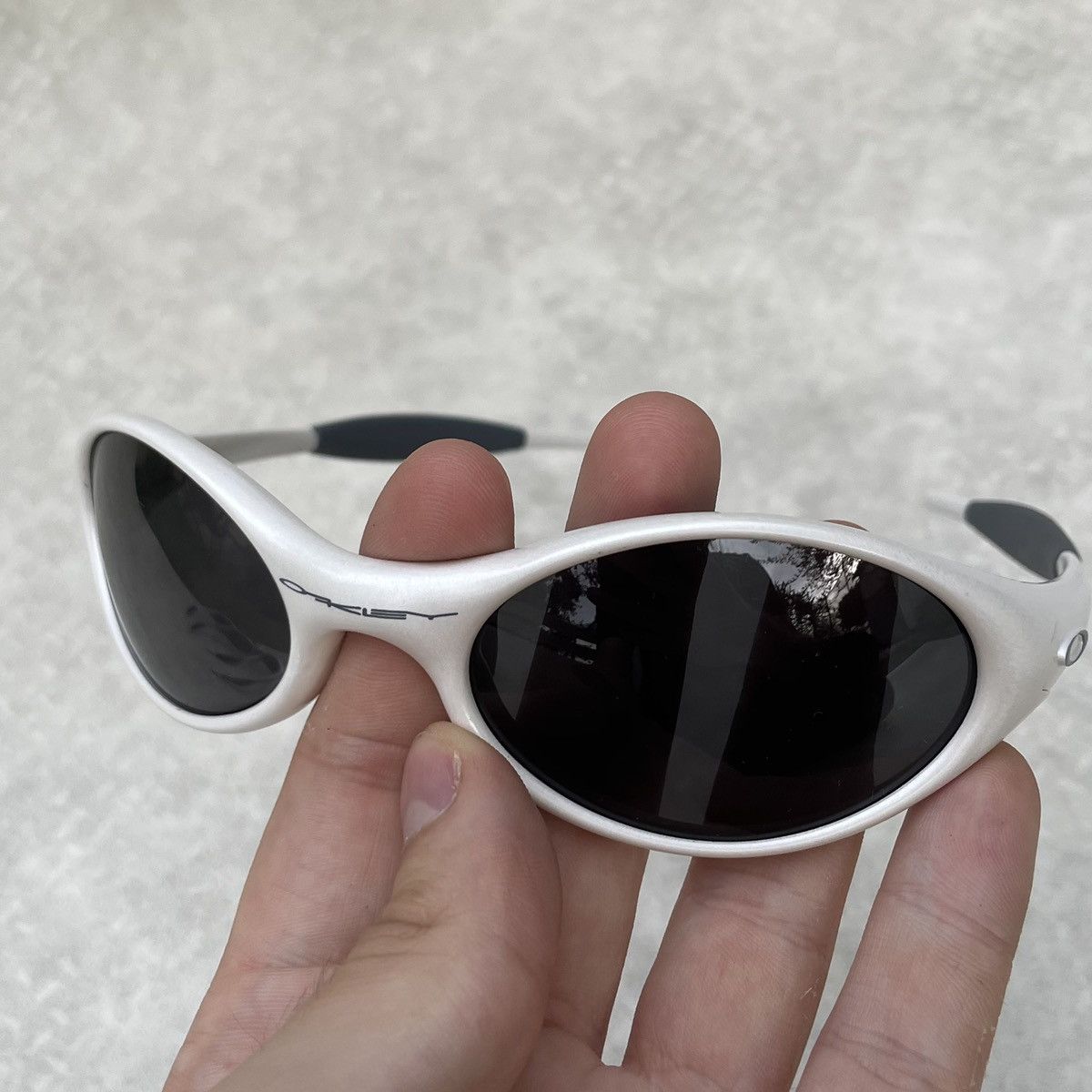 Oakley × Vintage Oakley eye jacket 1.0 pearl | Grailed