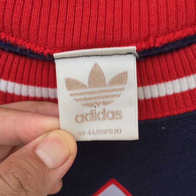 Adidas Vintage 90s Adidas Trefoil Embroidered Big Logo Sweatshirt Size US M / EU 48-50 / 2 - 3 Thumbnail