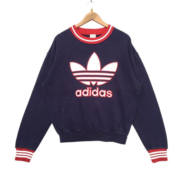 Adidas Vintage 90s Adidas Trefoil Embroidered Big Logo Sweatshirt Size US M / EU 48-50 / 2 - 1 Thumbnail
