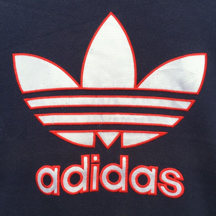 Adidas Vintage 90s Adidas Trefoil Embroidered Big Logo Sweatshirt Size US M / EU 48-50 / 2 - 4 Thumbnail