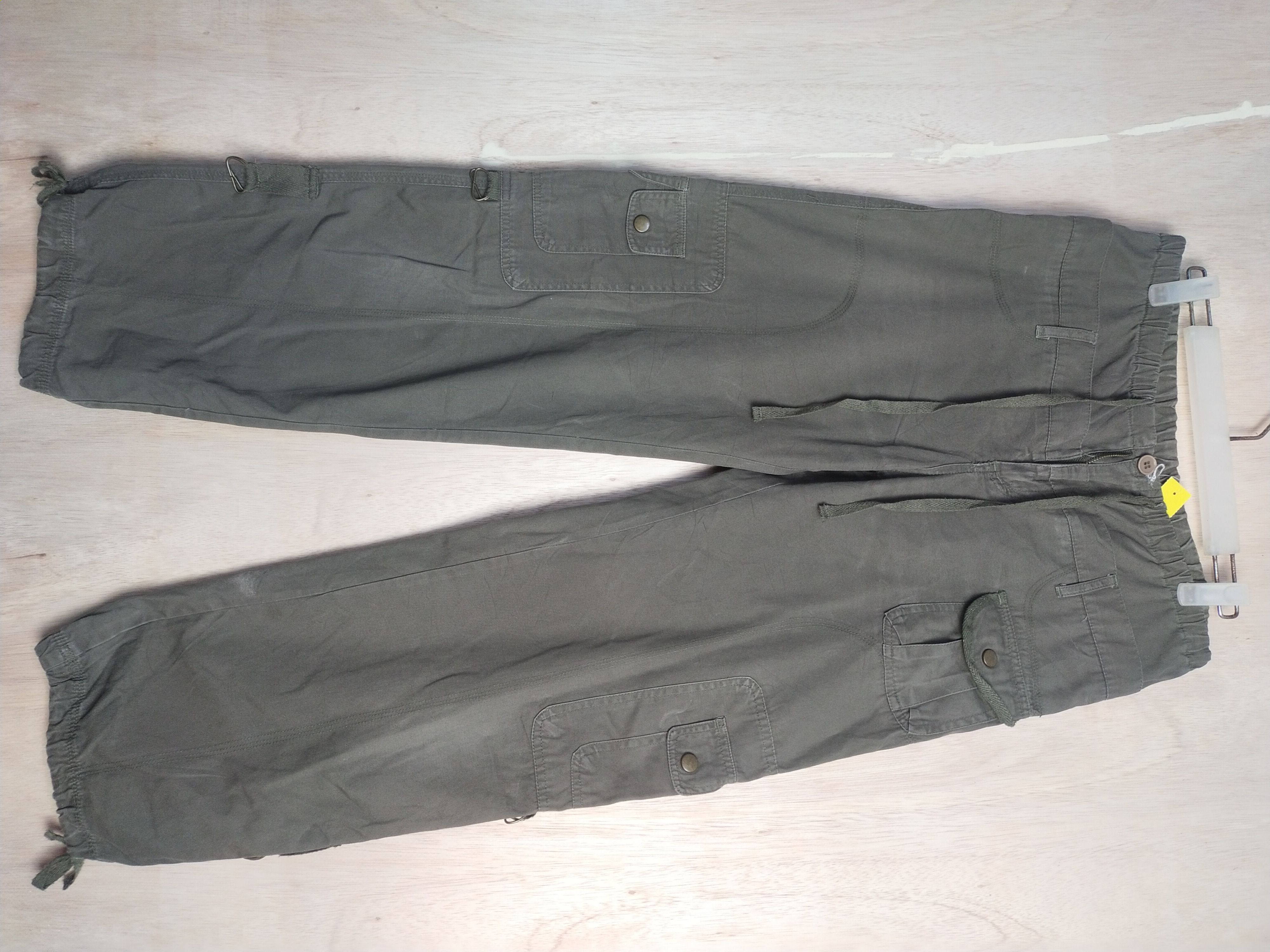 image of Vintage Heat Coil Double Waist Multipocket Cargo Pants 2868 in Green, Men's (Size 30)