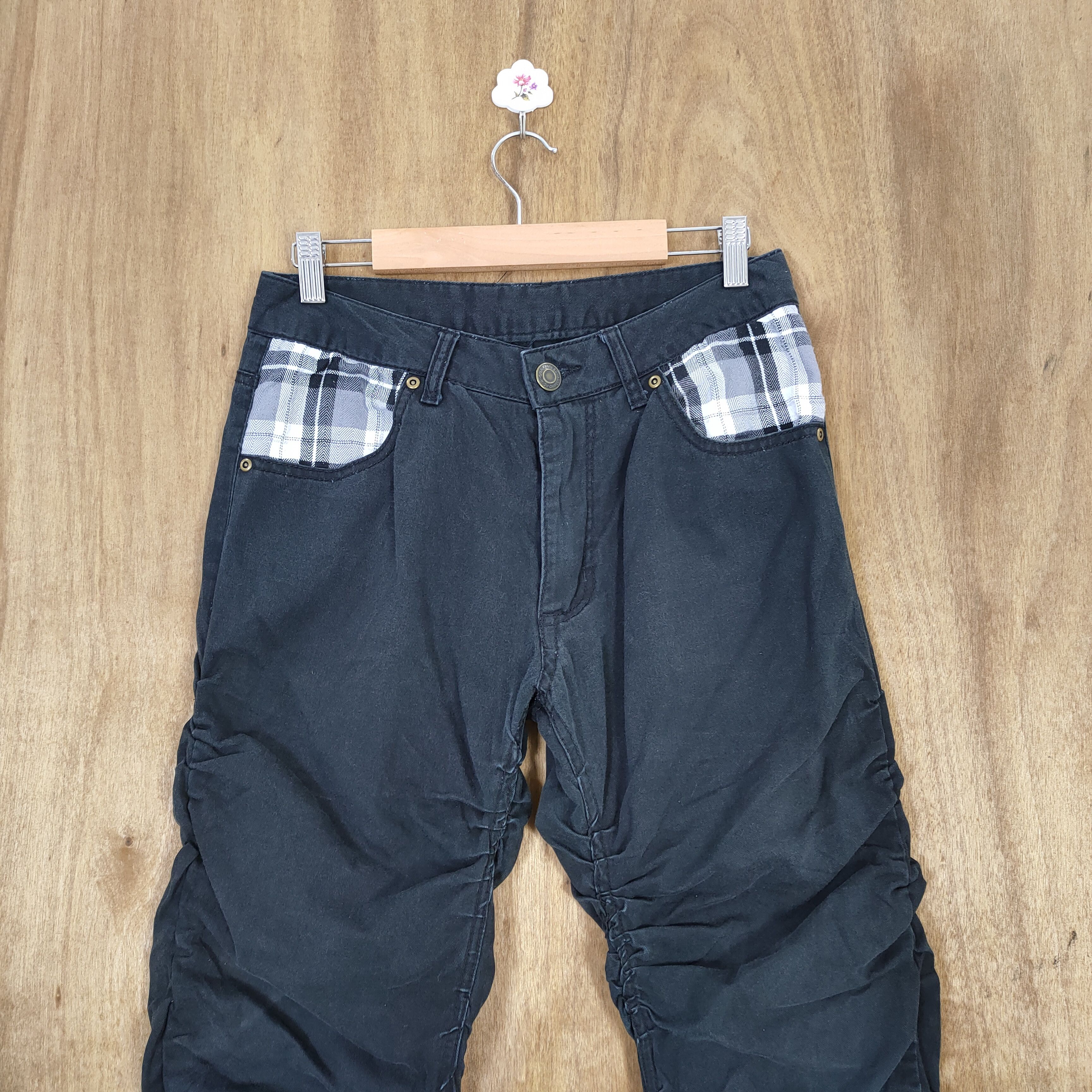 Japanese Brand VINTAGE PUNK STYLE SPRING LEG FADED PANTS Size US 29 - 3 Thumbnail